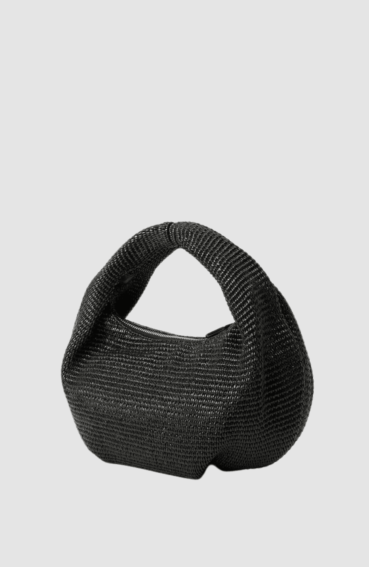 KLJ Box Logo Raffia Hobo