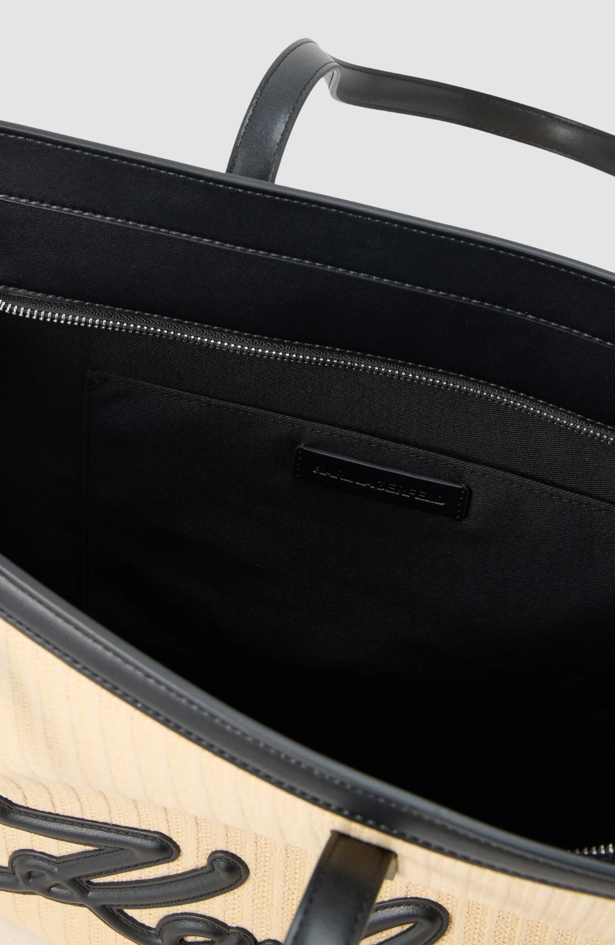 K/Signature Raffia Md Tote