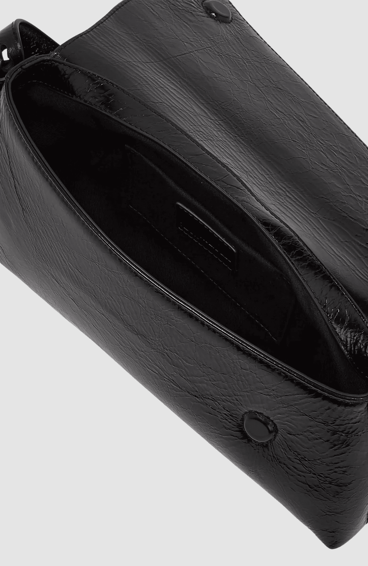 KLJ Geo Lthr Flap Shb Shiny