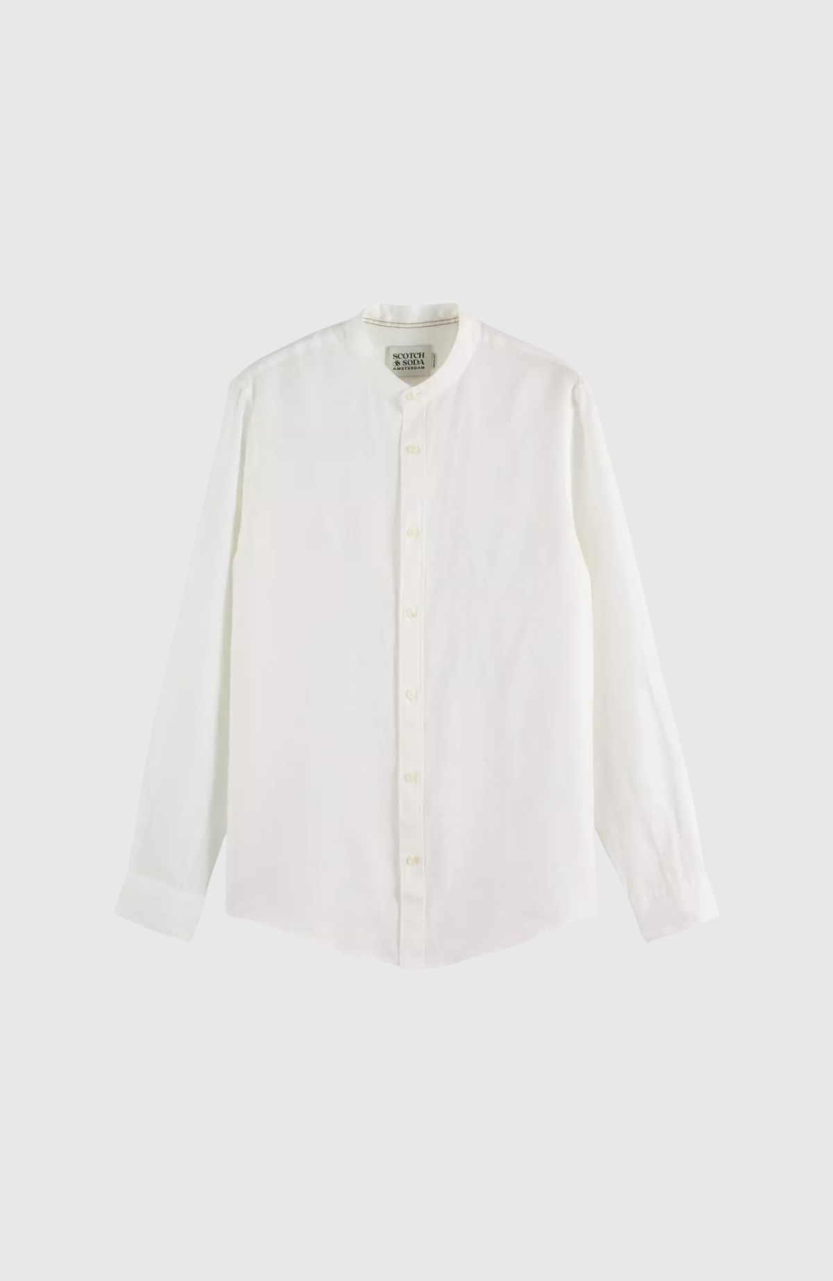 Core - Linen Shirt Ls Stand Up Collar