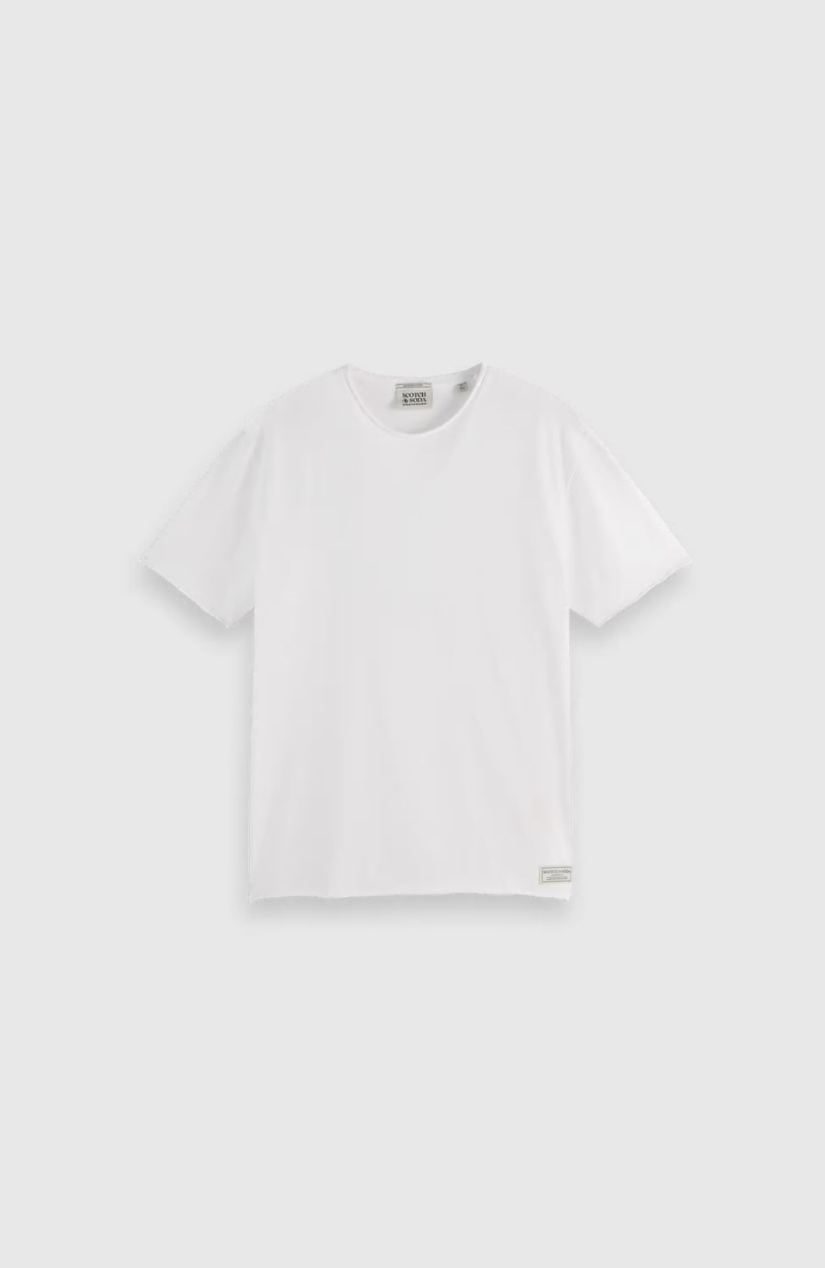 Raw edge relaxed fit t-shirt