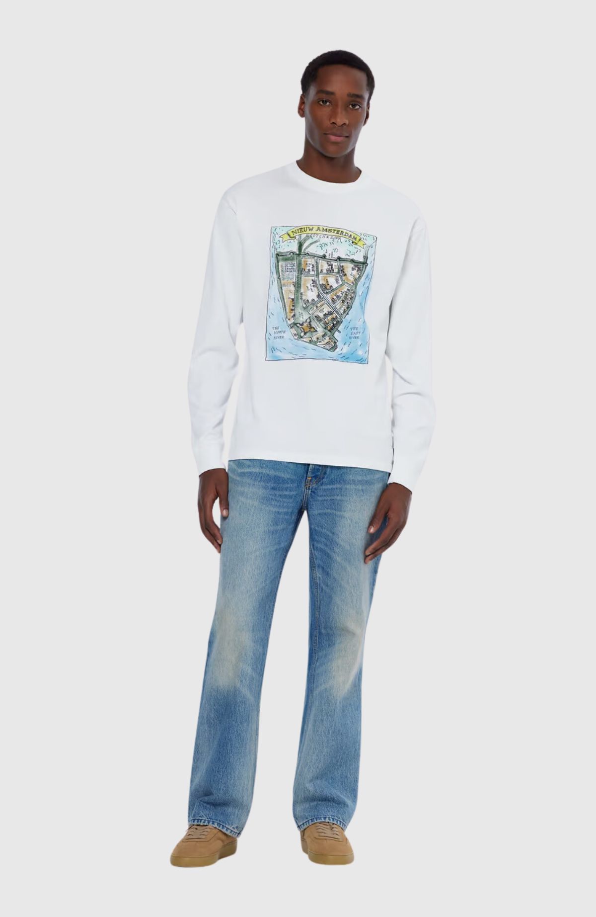 Front Artwork Relaxed Fit Long Sleeve T-Shirt