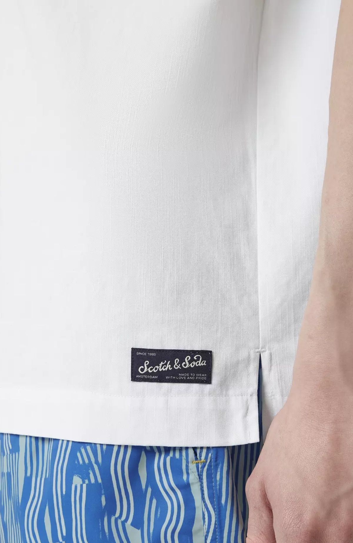 Short-Sleeved Relaxed-Fit Linen Blend Shirt