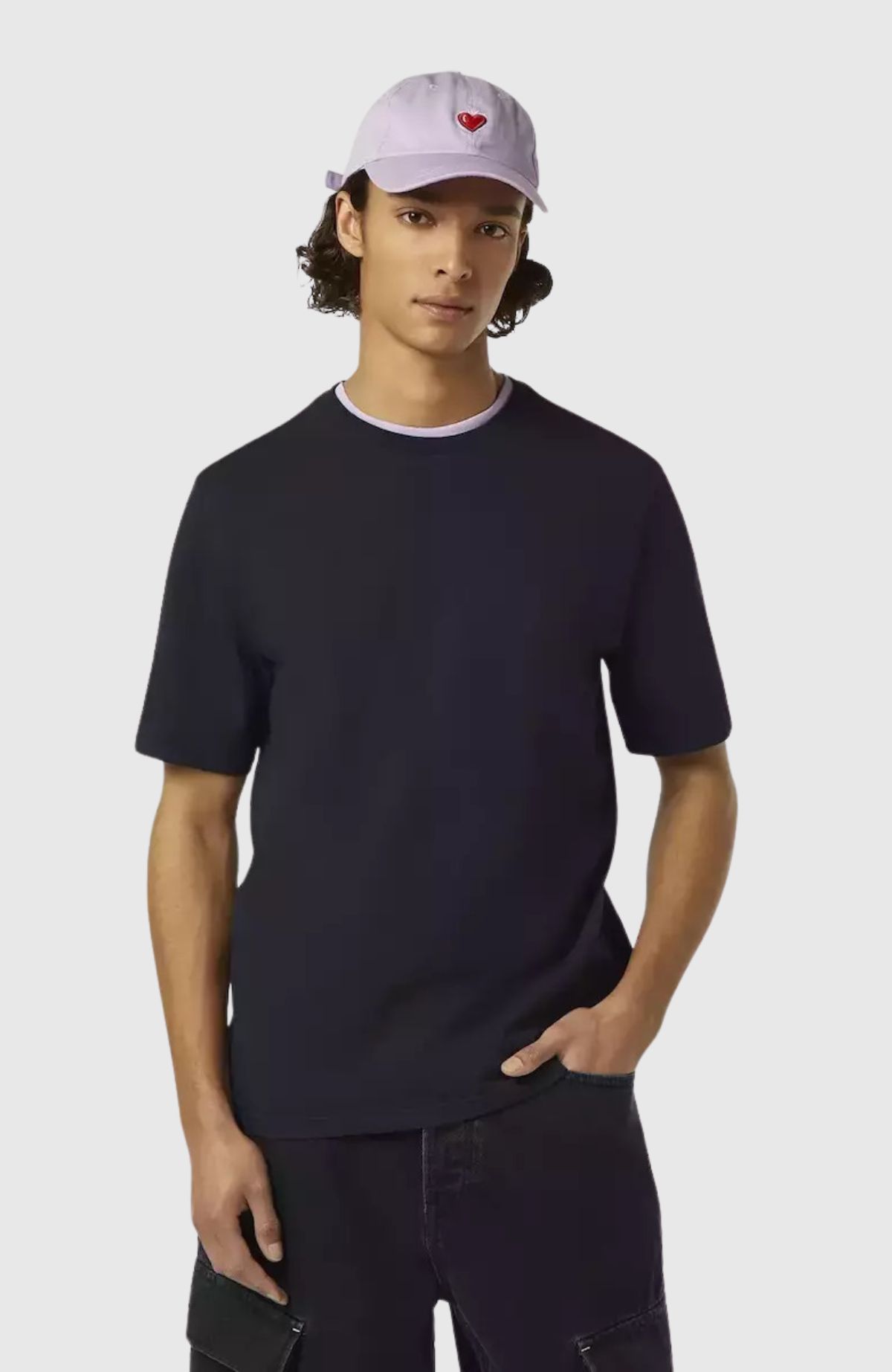 Regular Fit 3 Crosses Cotton-Linen T-Shirt