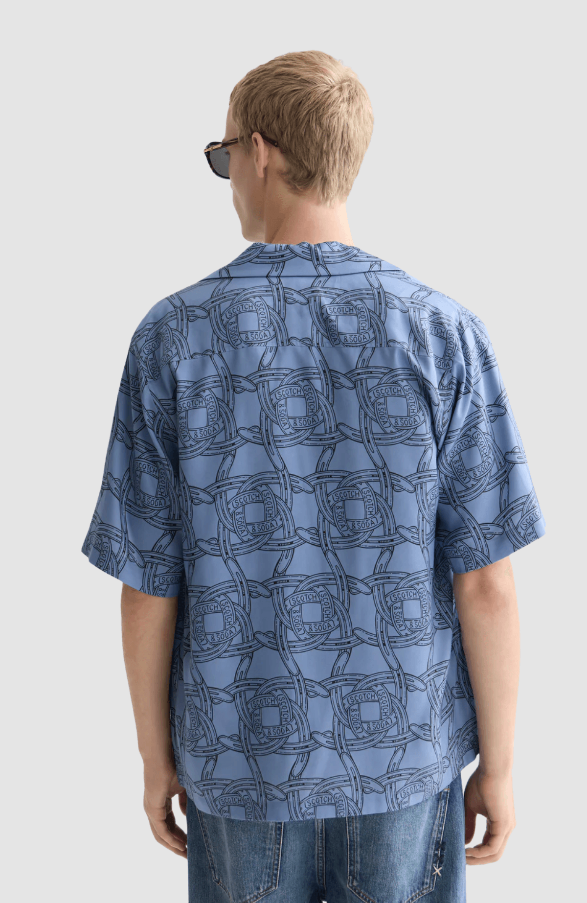 Printed tencel relaxedfit shortsleeved shirt