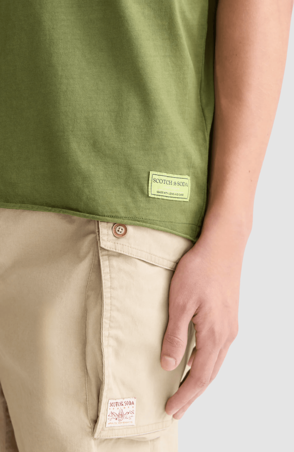 Seasonal core rawedged relaxedfit garmentdyed T-shirt