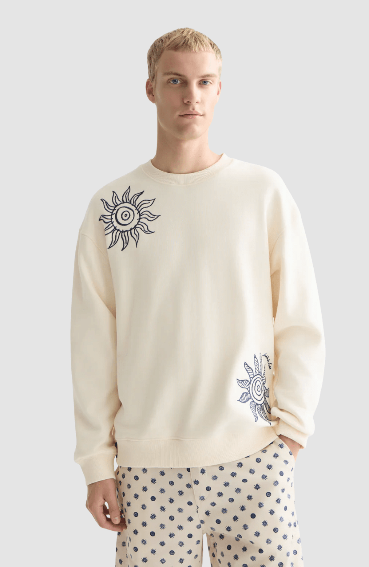 Embroidered relaxedfit sweaT-shirt
