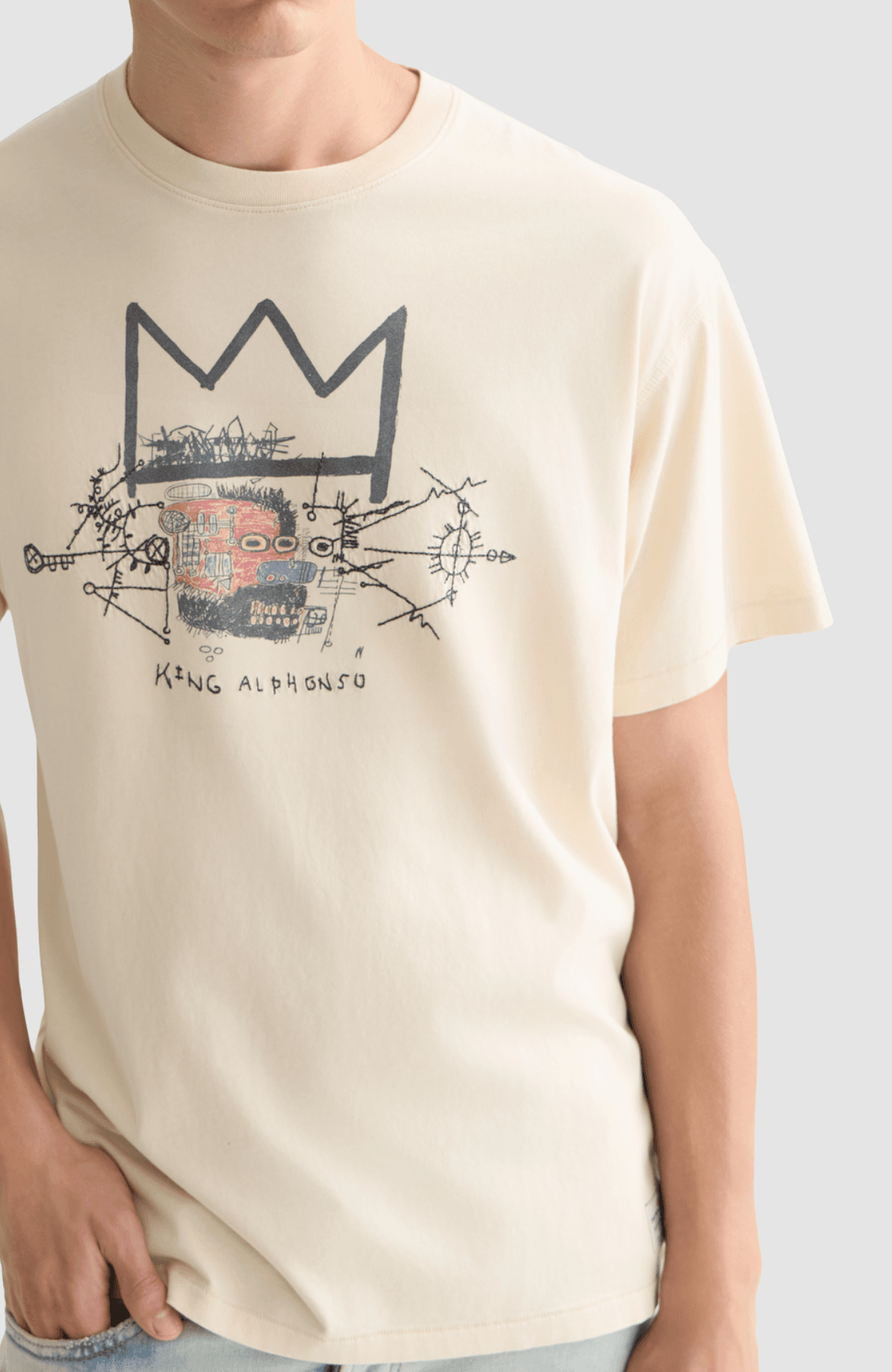 Basquiat artwork relaxed fit  T-shirt