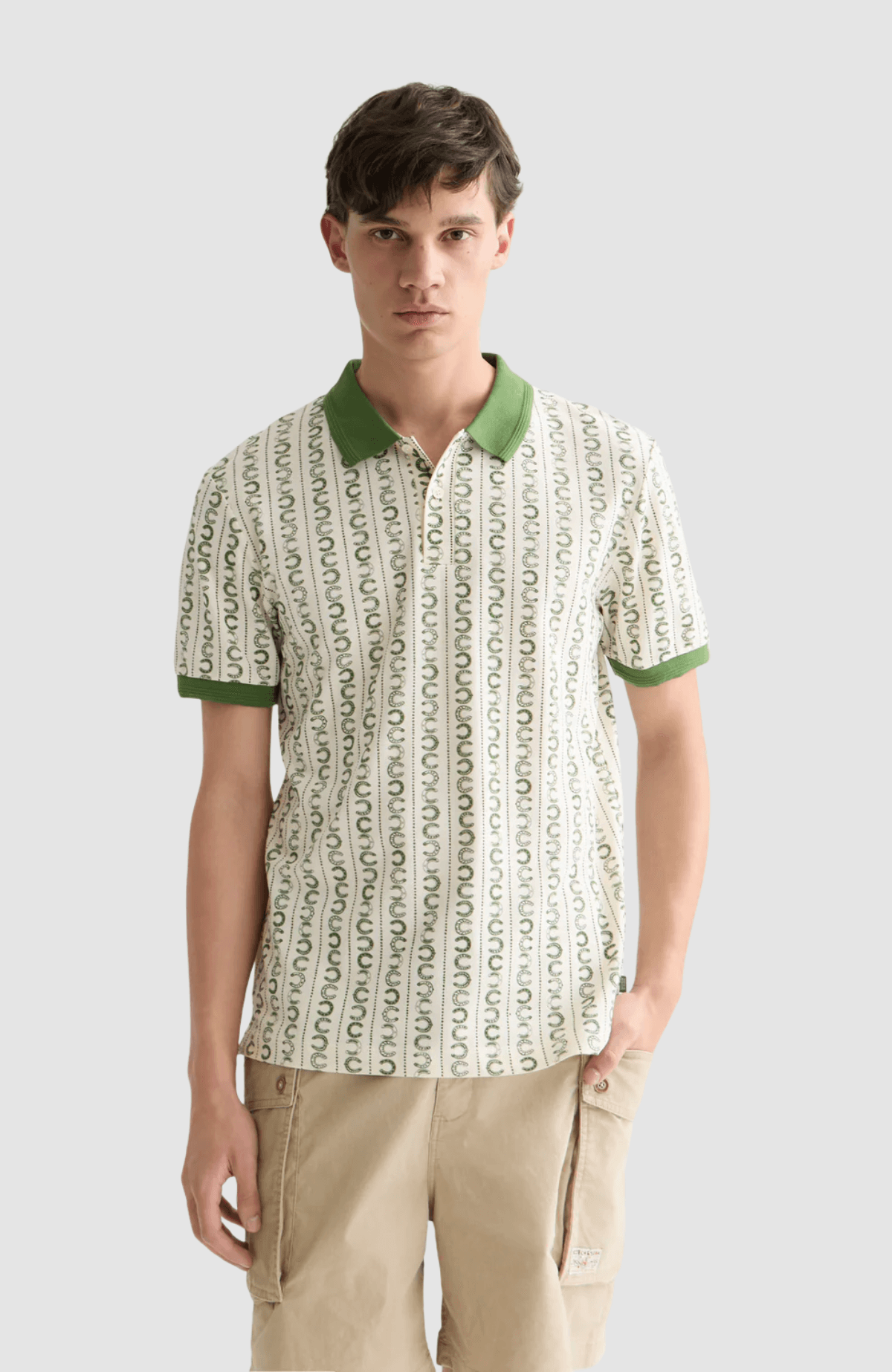 Microprinted regularfit polo