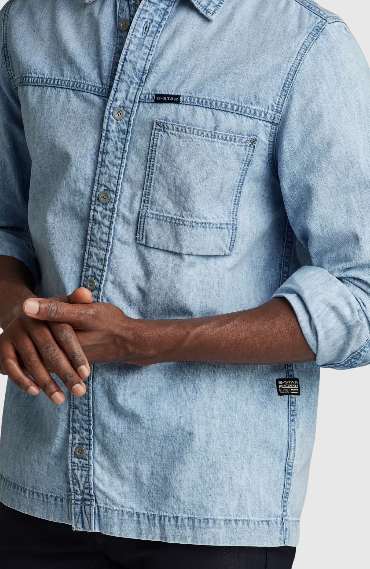 1-pocket Regular Denim shirt