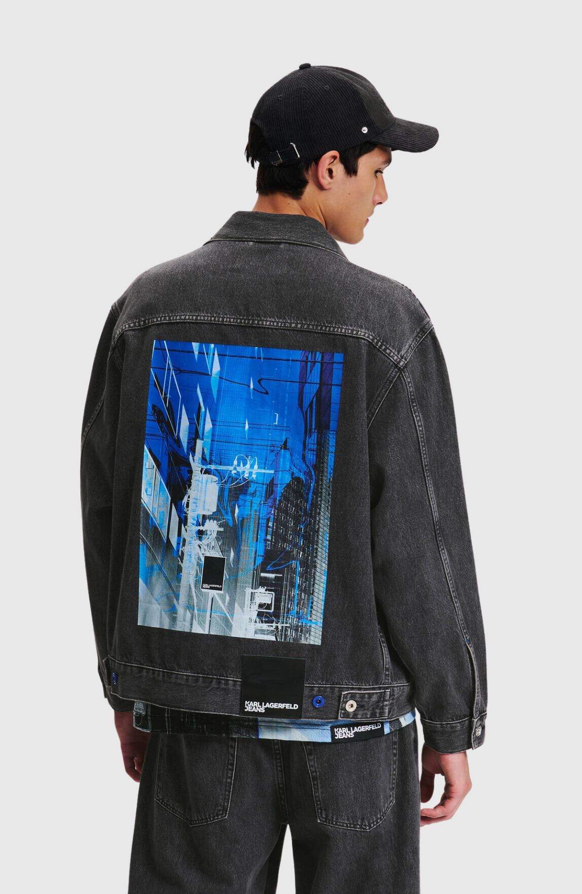 KLJ Relaxed Print Denim Jacket