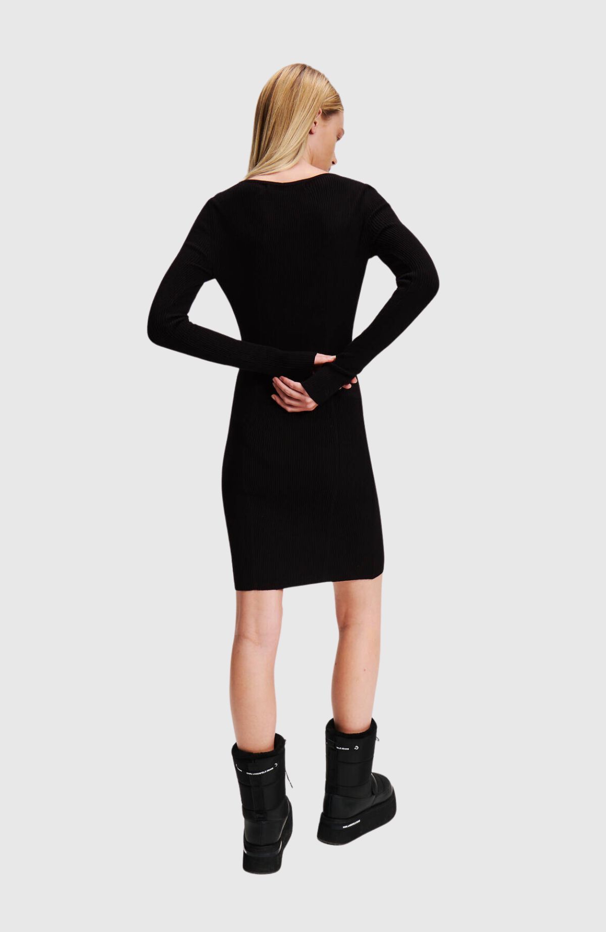 KLJ Lslv Knitted Logo Dress