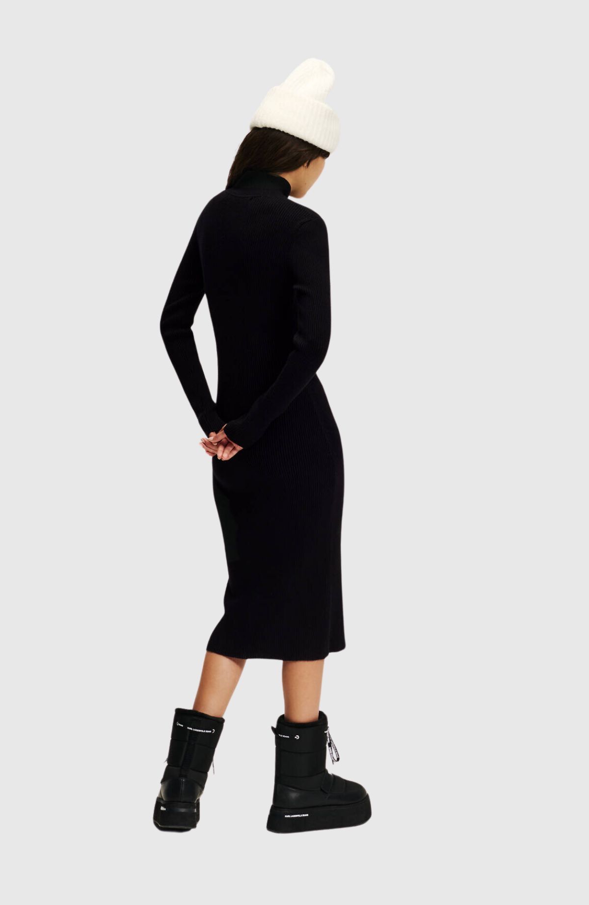 KLJ Lslv Knitted Zip Dress