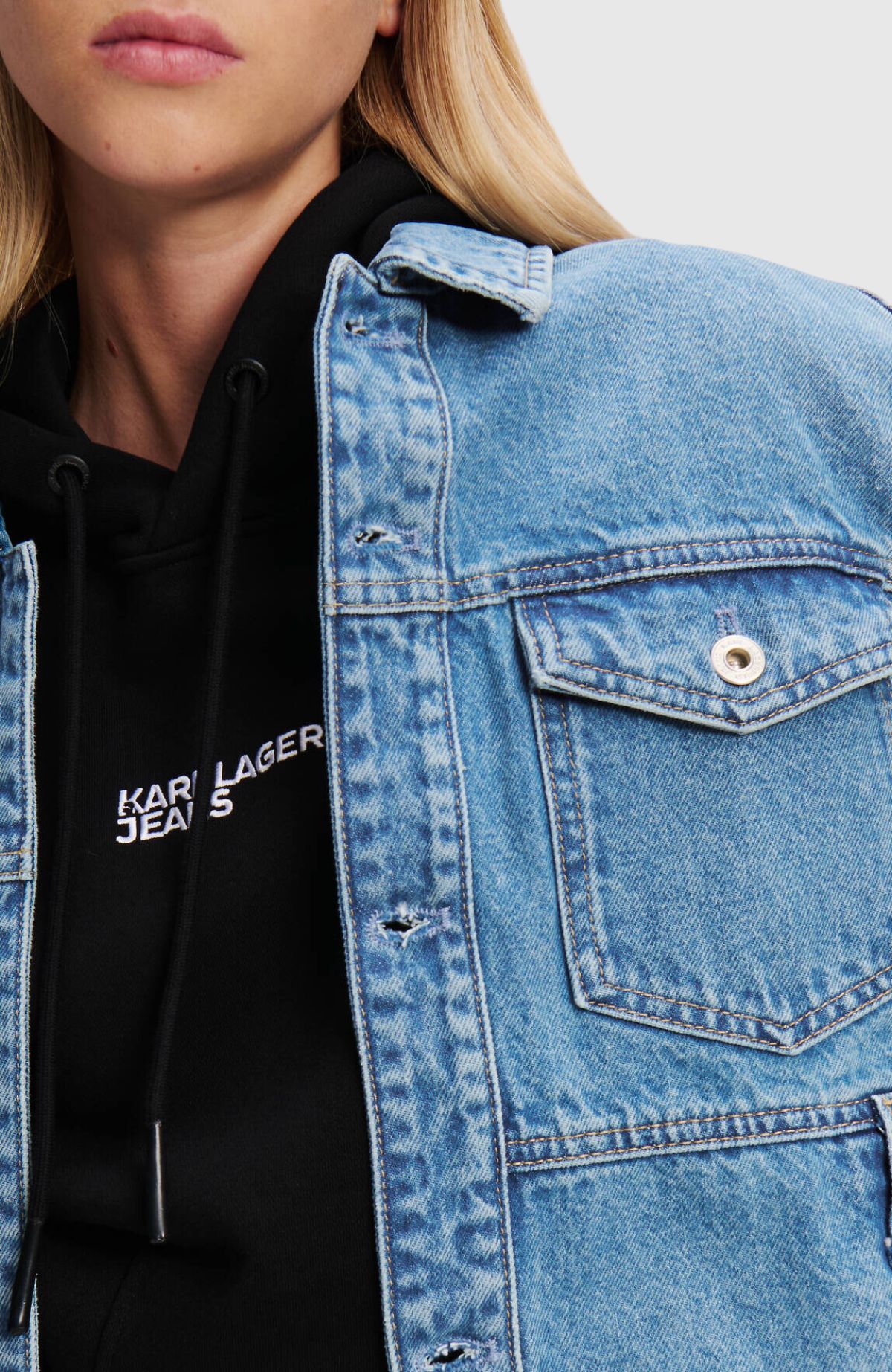 KLJ Boxy Decon Denim Jacket