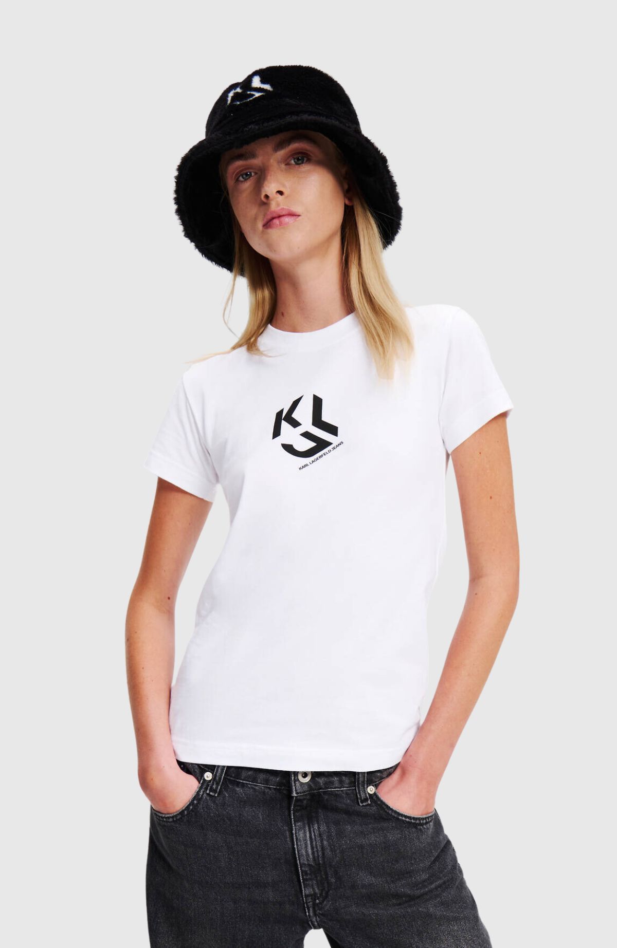 KLJ Slim Fit Monogram Tee