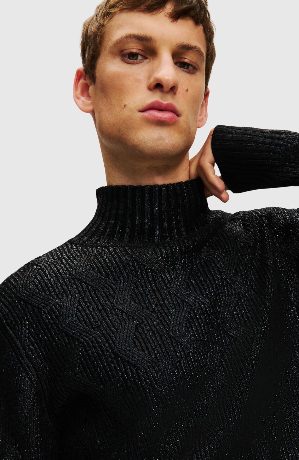 K Coated Chunky Turtleneck