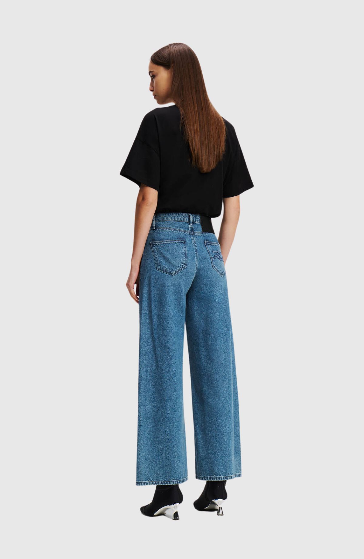 Wide Leg Denim Pants