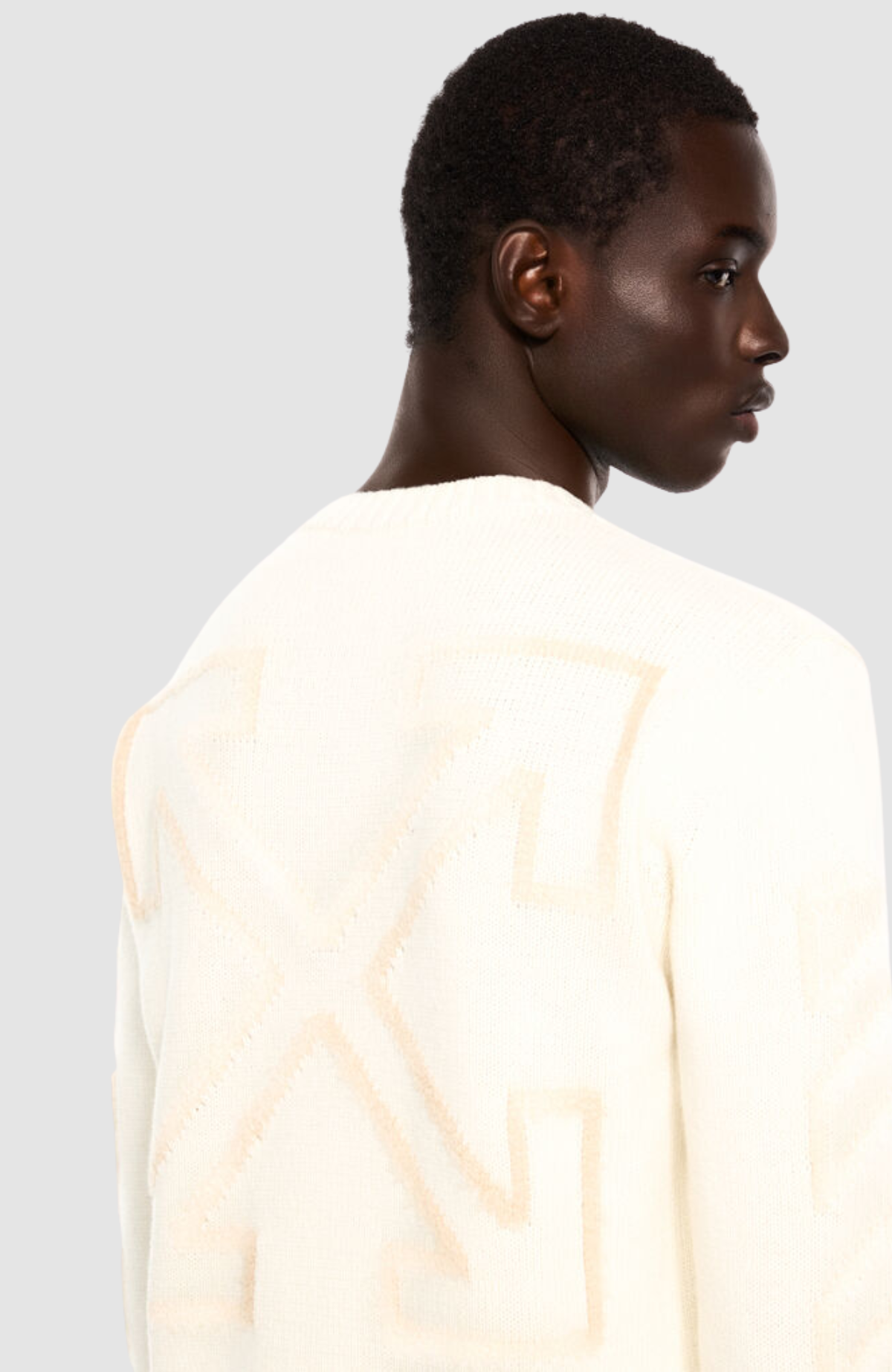 Diag Arrow Fuzzy Knit Crewneck
