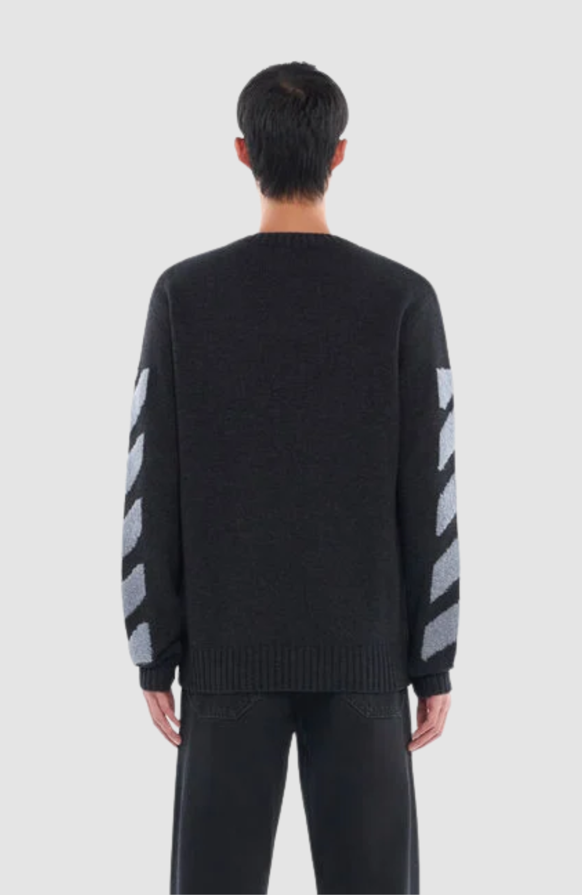 Diag Fuzzy Knit Crewneck