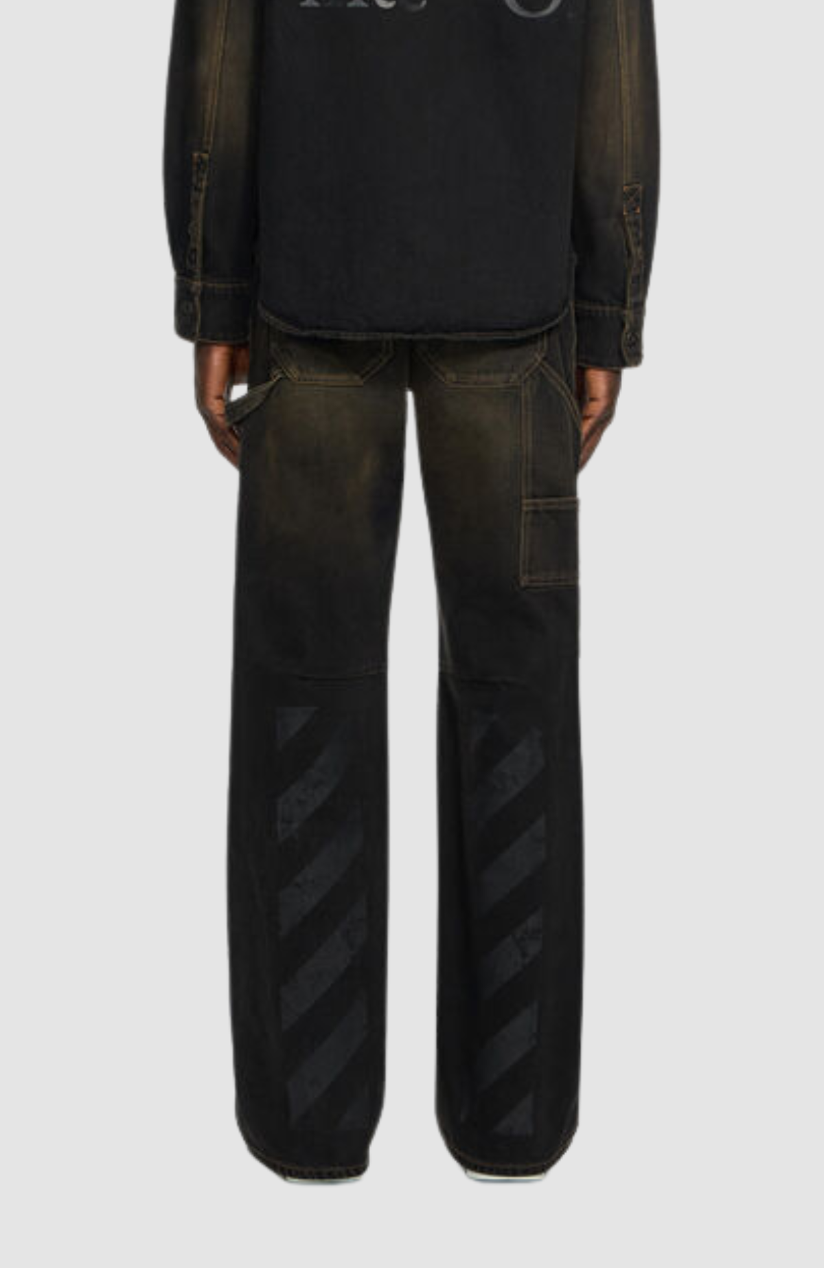 Half Arrow Flare Carpenter Jeans