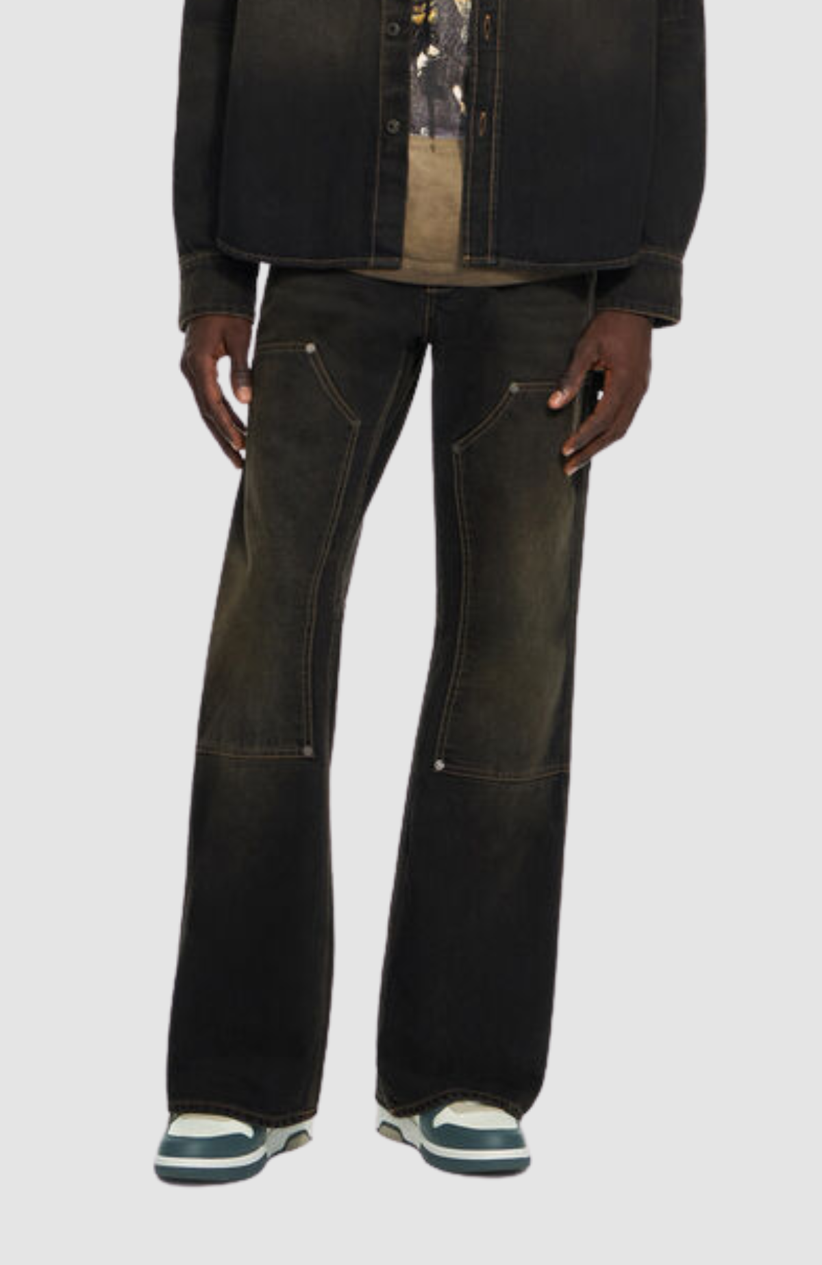 Half Arrow Flare Carpenter Jeans
