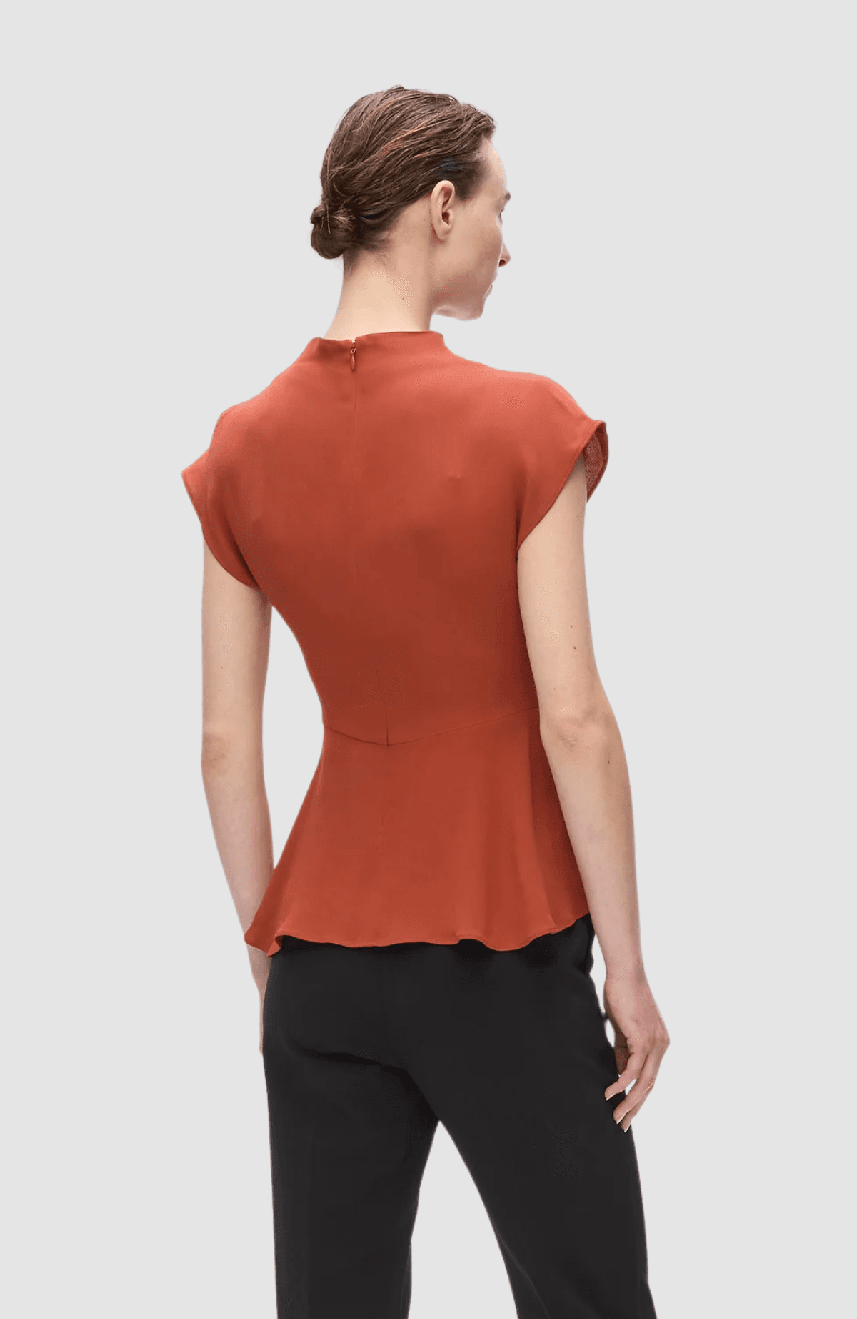 Fluid Short Sleeve Knot Blouse