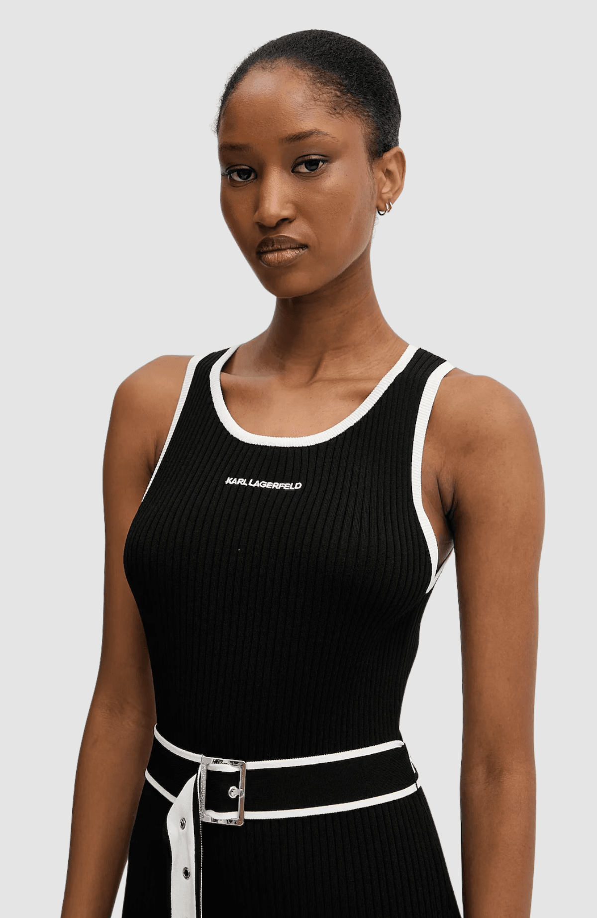 Sleeveless Logo Knit Dress