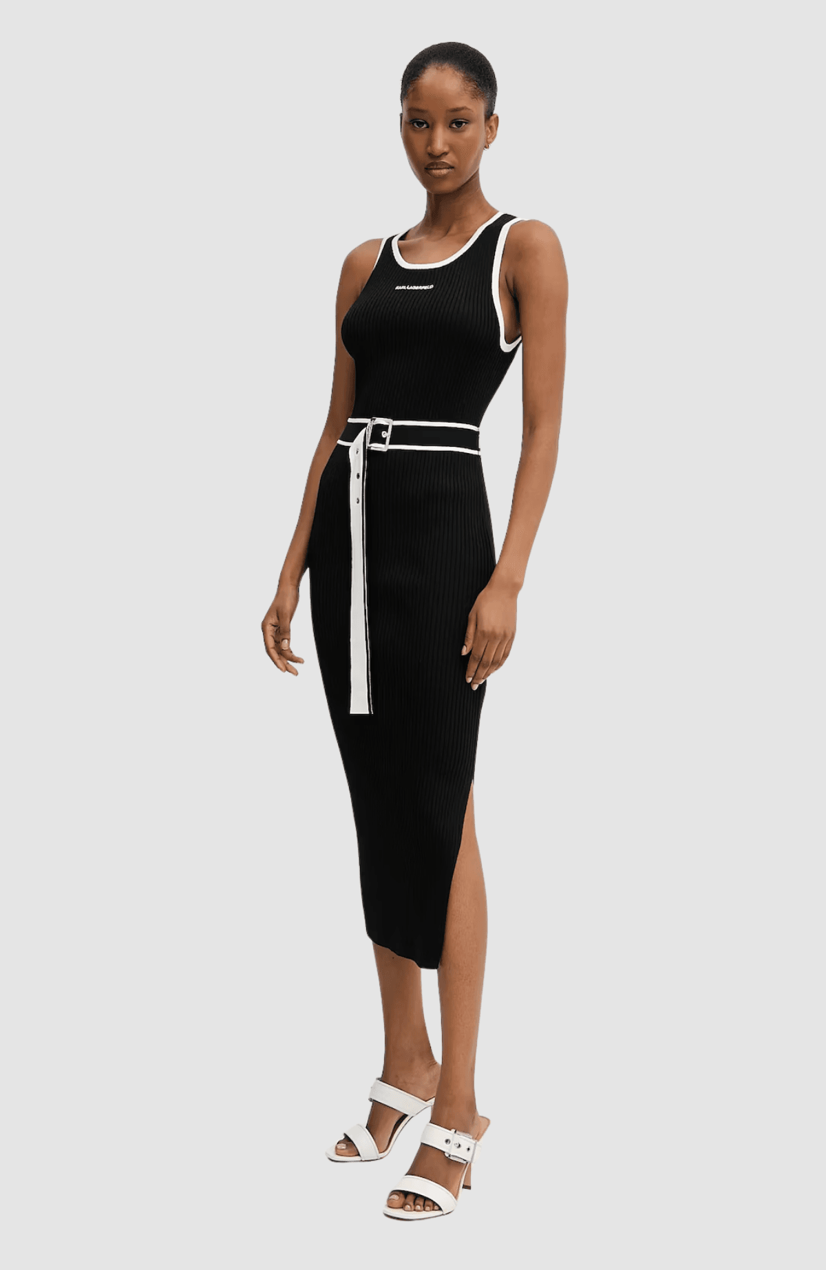 Sleeveless Logo Knit Dress