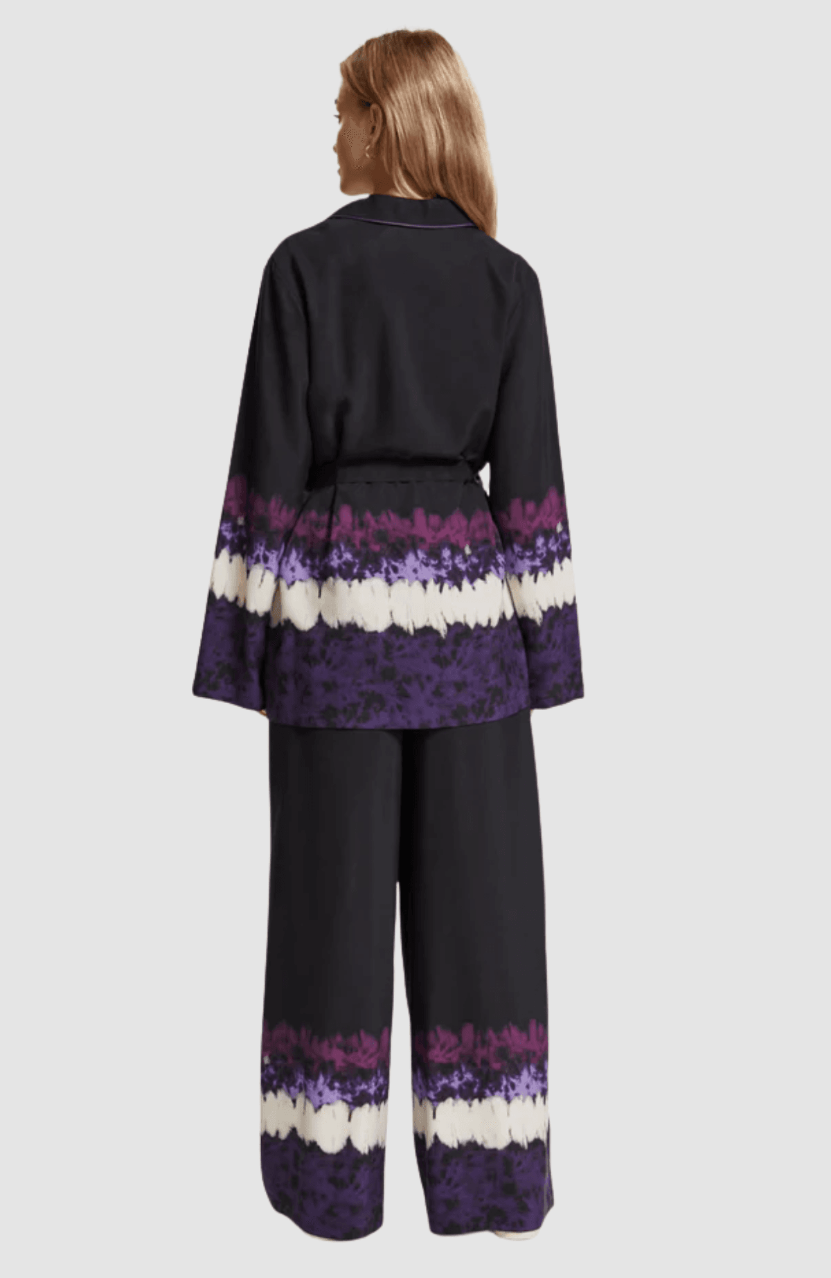 Dip dye stripe pyjama blazer