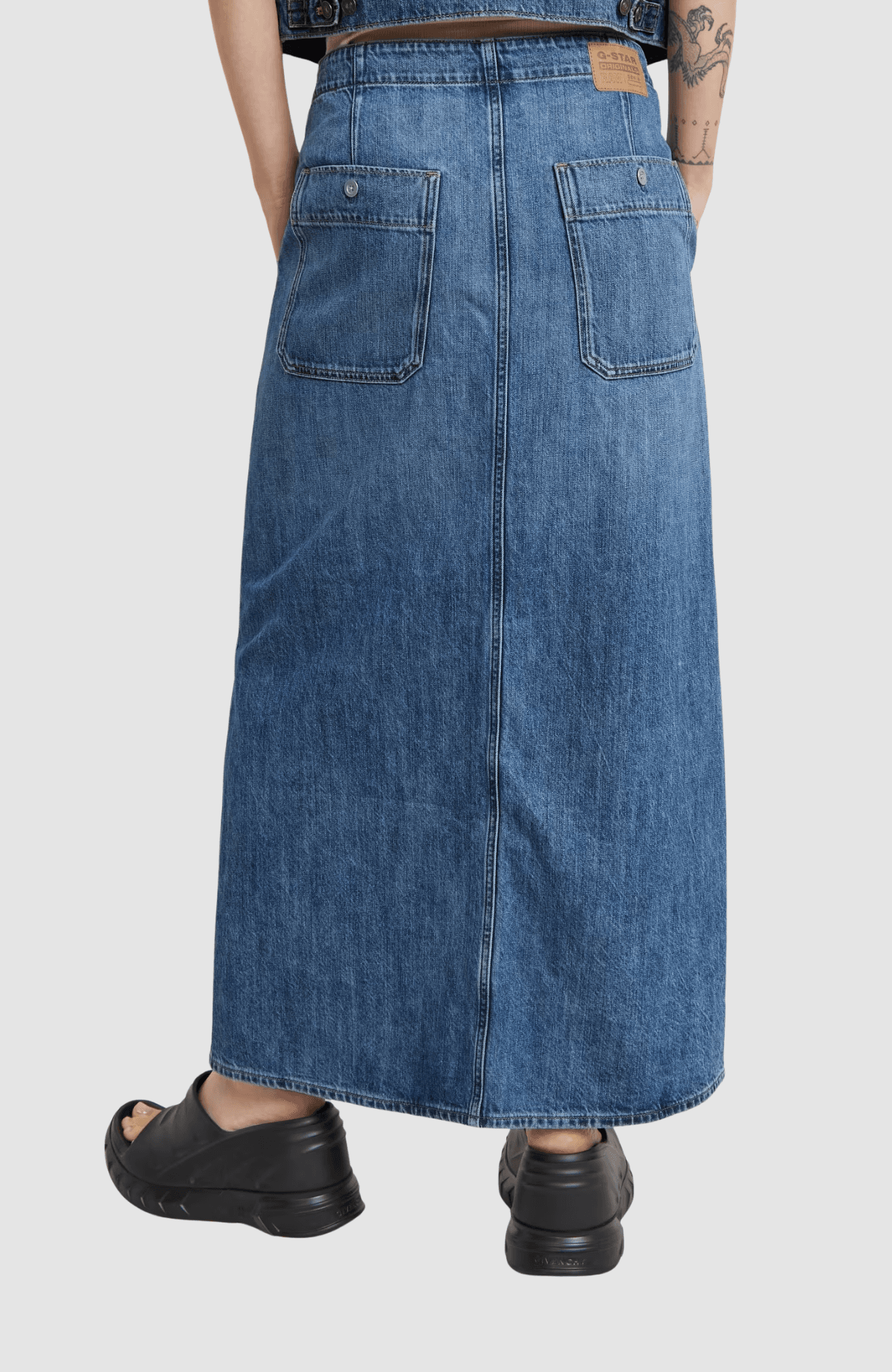 Belted Cargo Long Skirt wmn