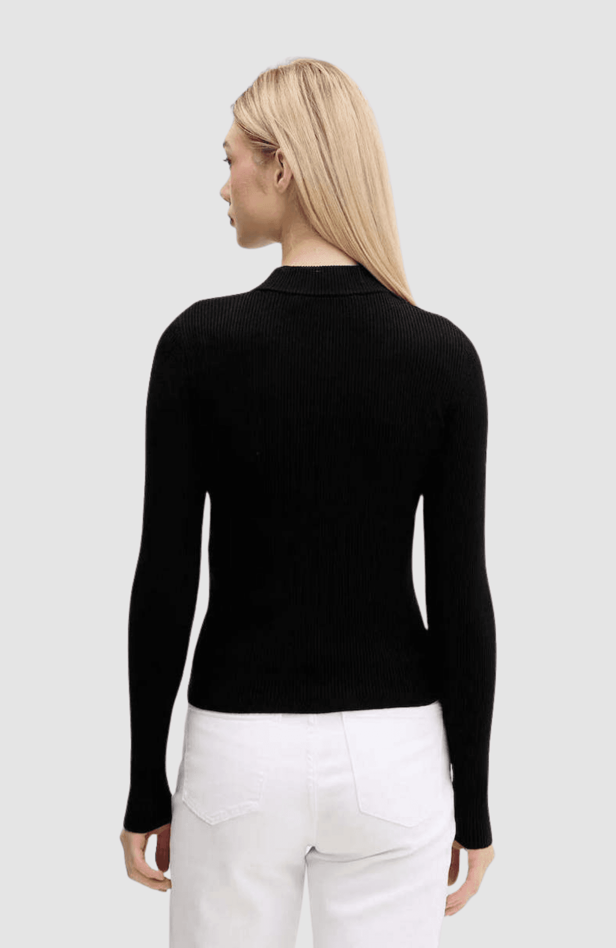 Klj Cut Out Mock Neck Sweater