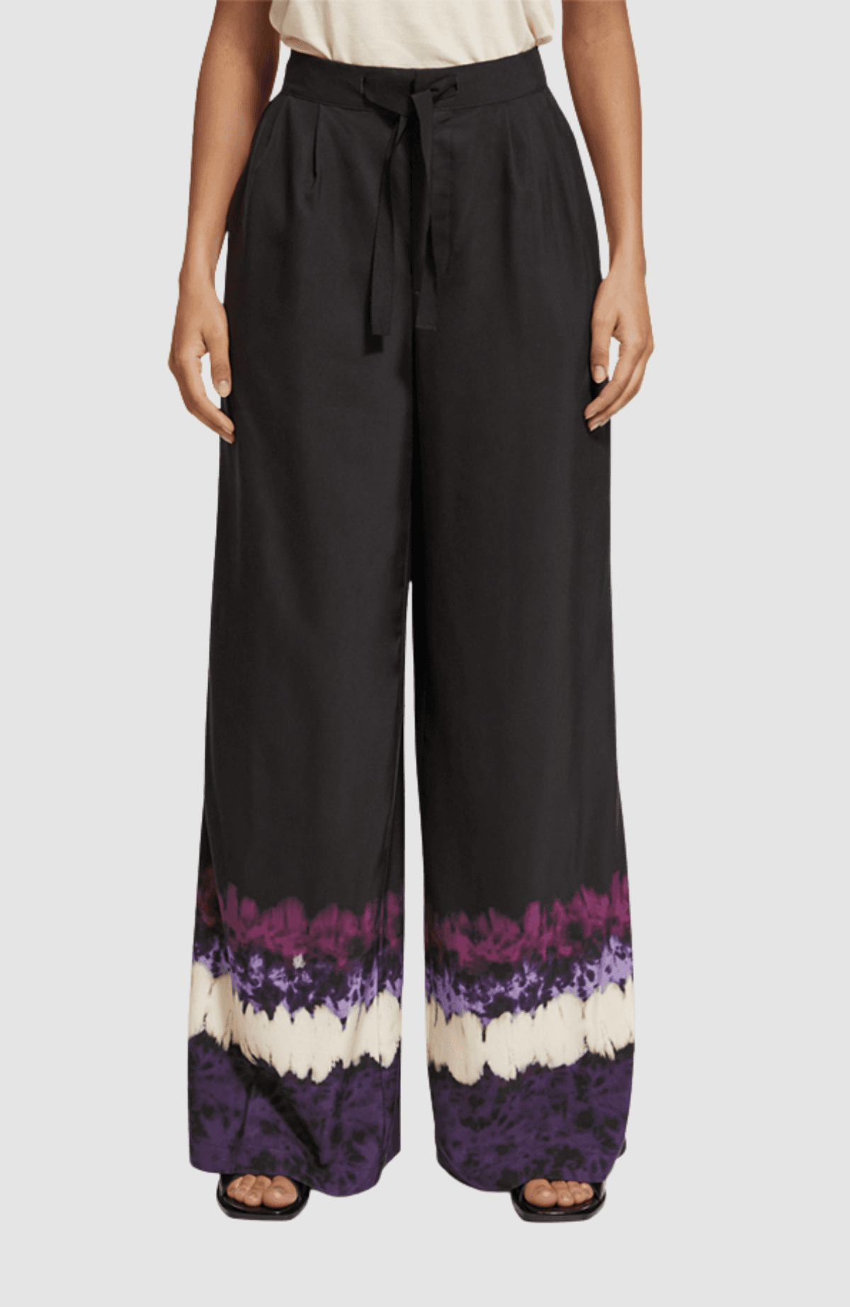 Eleni - high rise wide leg pyjama pants