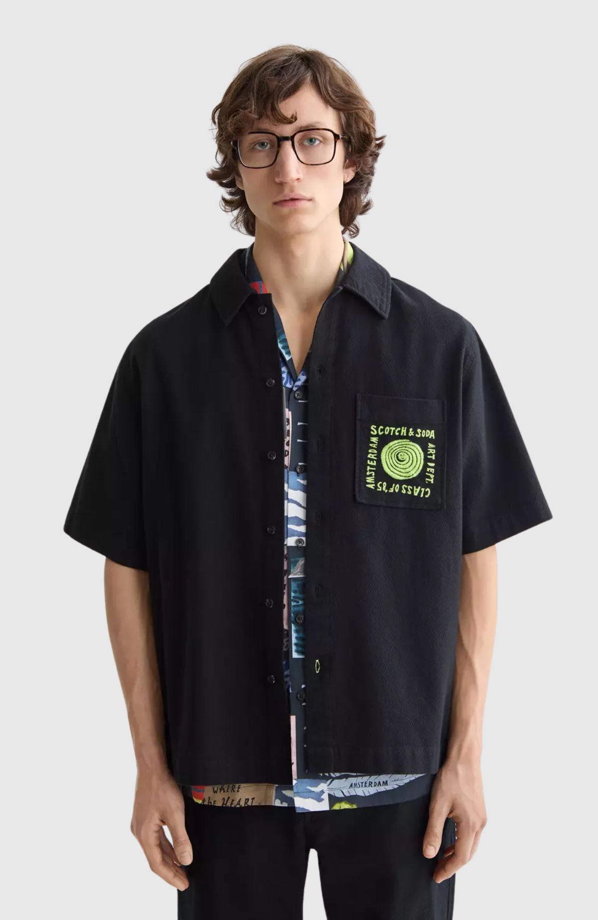 Structured Cotton Short-Sleeved Shirt