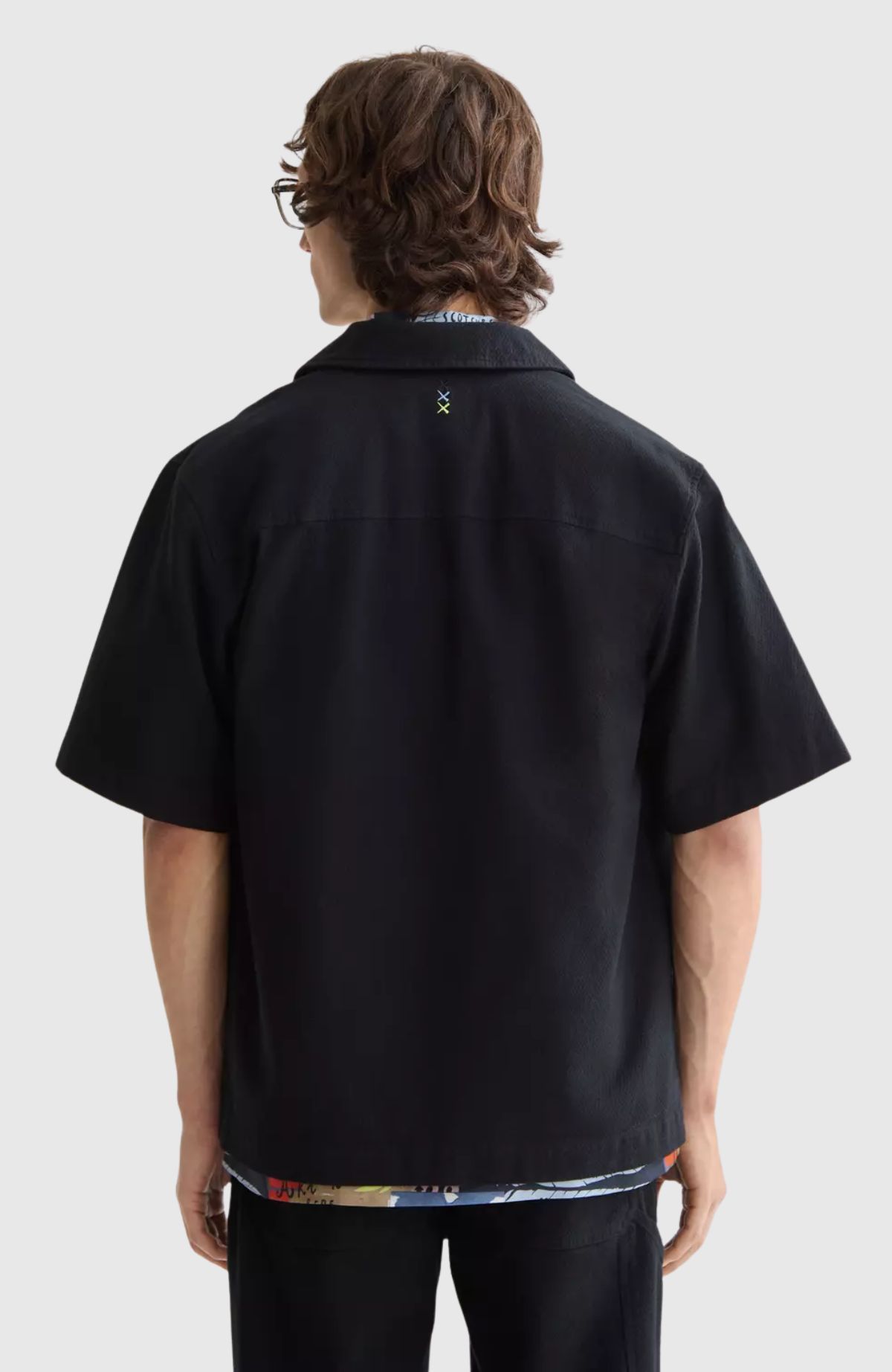 Structured Cotton Short-Sleeved Shirt