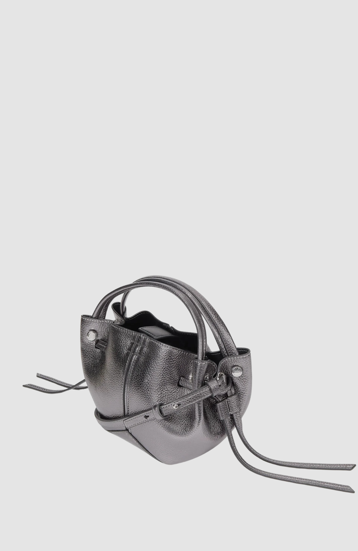 K/Pierced Mini Bucket Metallic