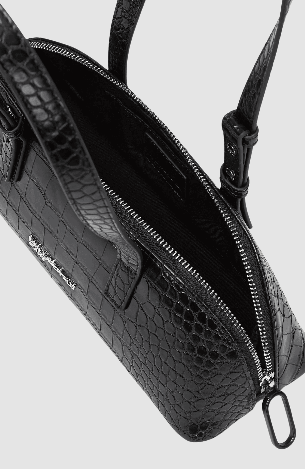 KLJ Logo Elongated Bag Croco