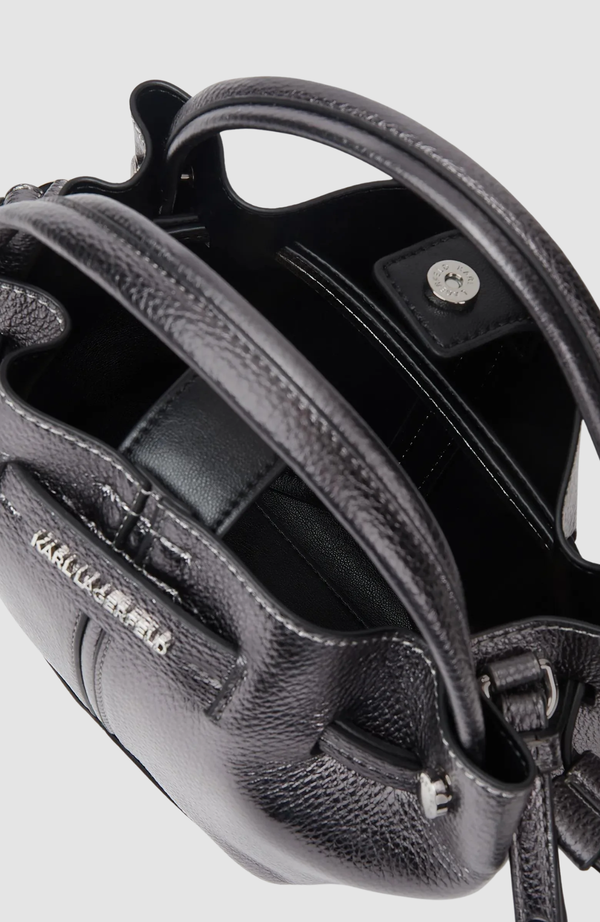 K/Pierced Mini Bucket Metallic