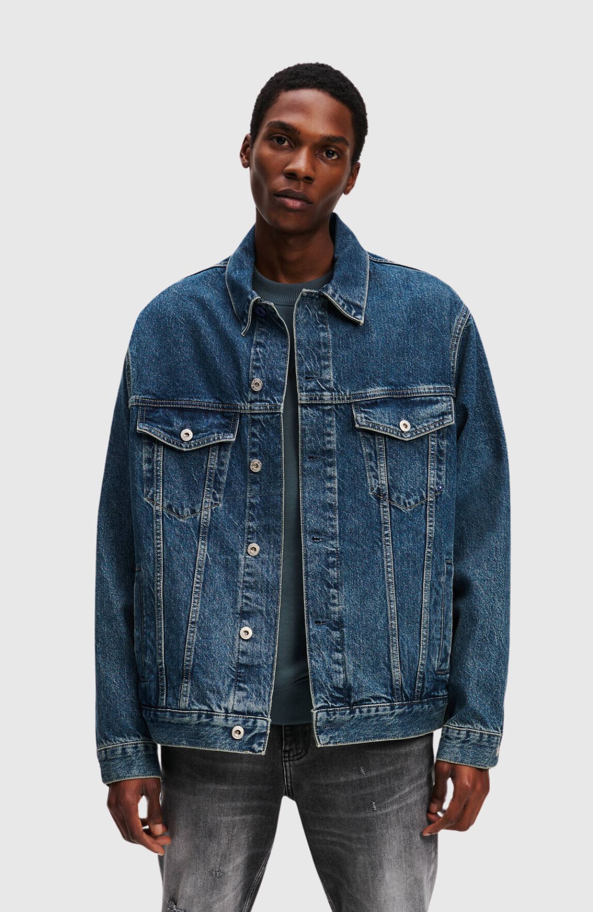 KLJ Relaxed Logo Denim Jacket