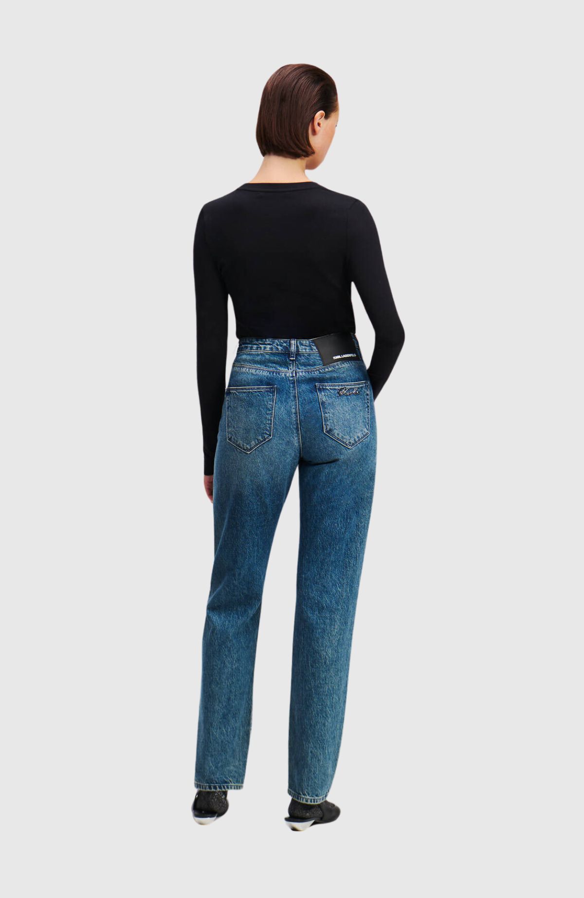 Straight Leg Denim Pants