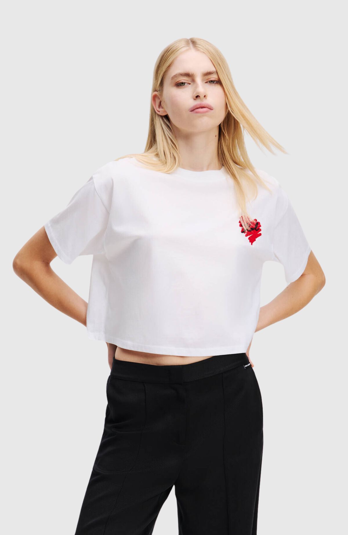 Hearts Cropped T-Shirt