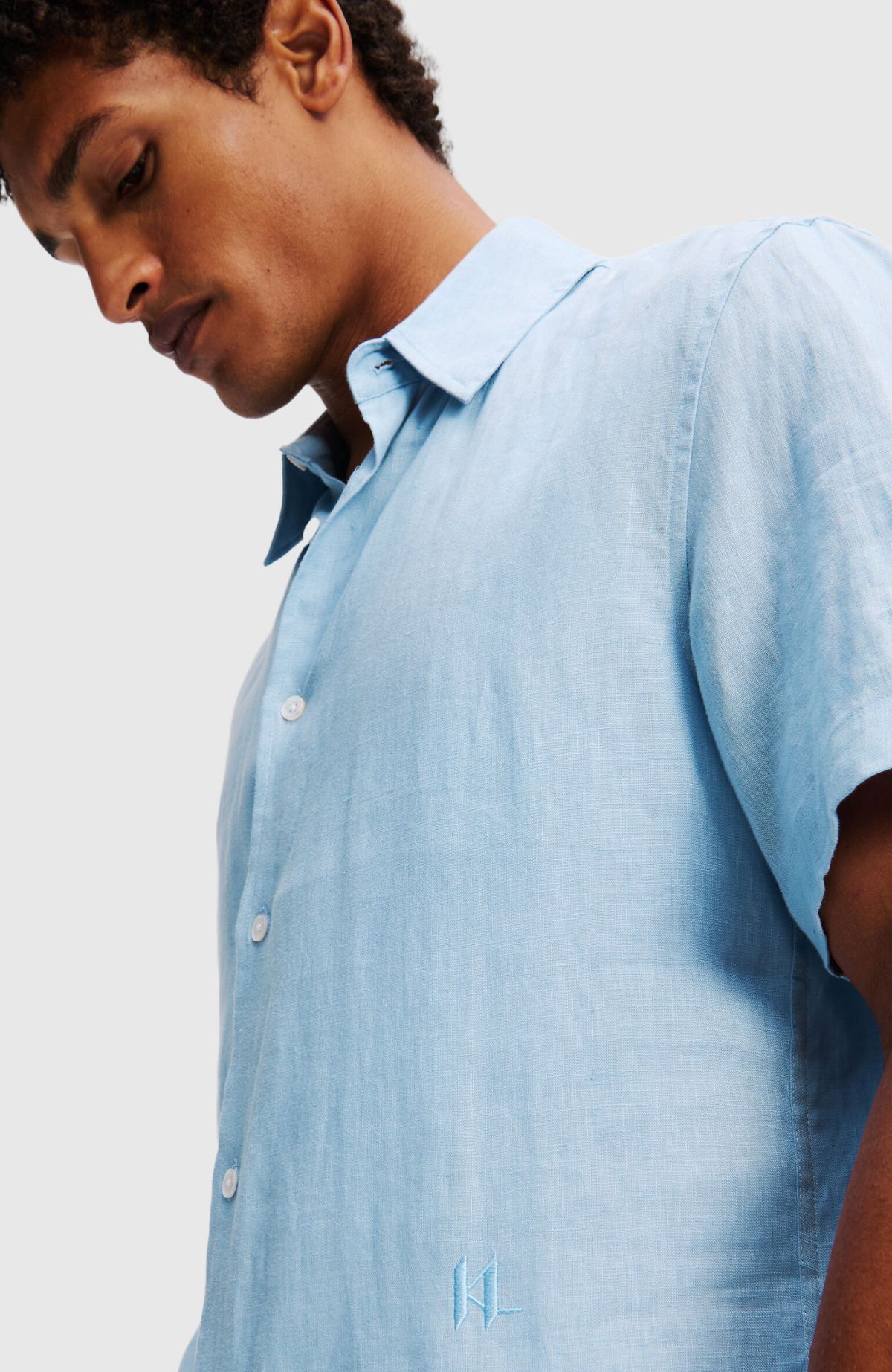 Sslv Kl Embroidery Linen Shirt