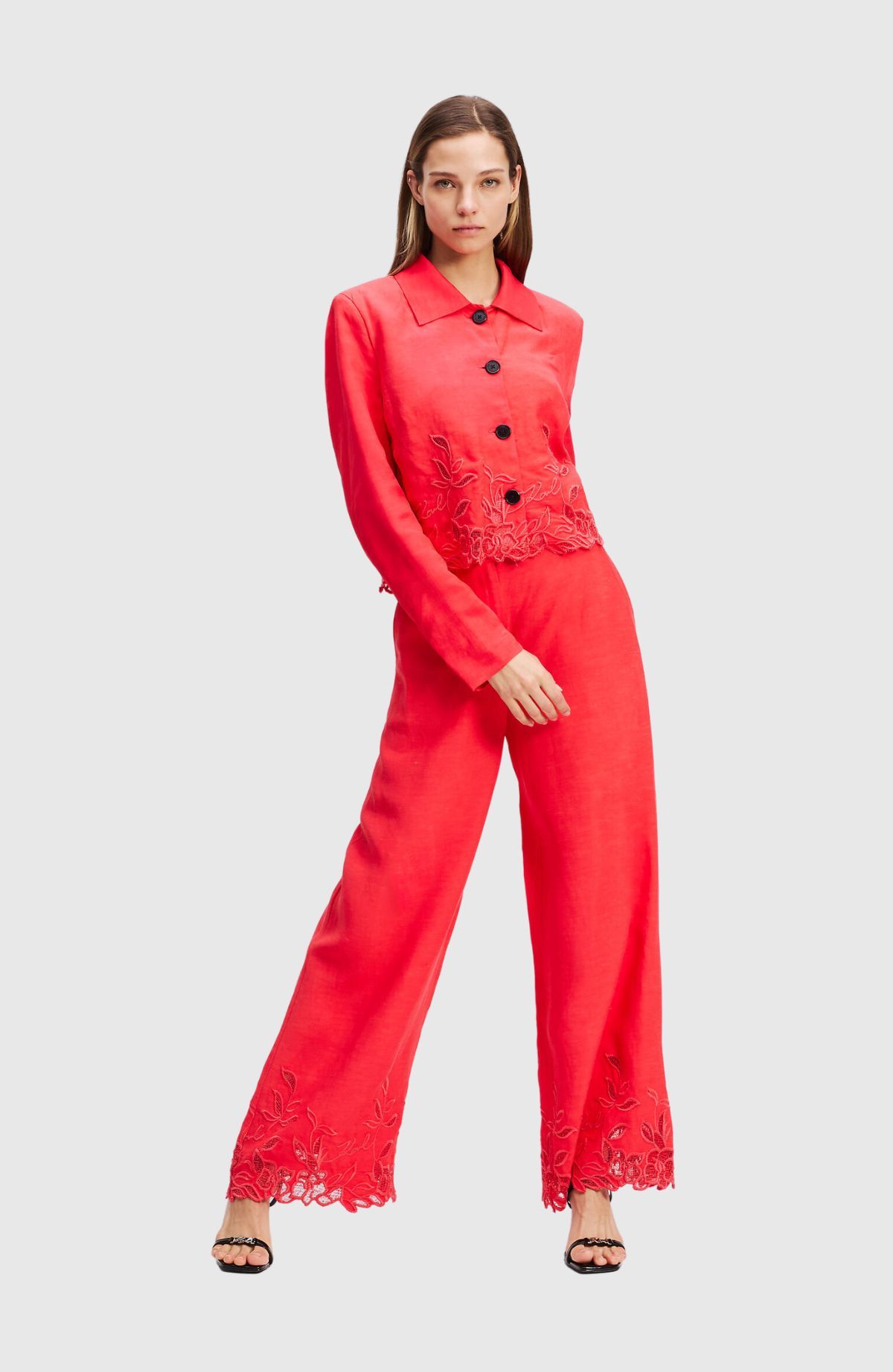 Embroidery Cut Out Culotte