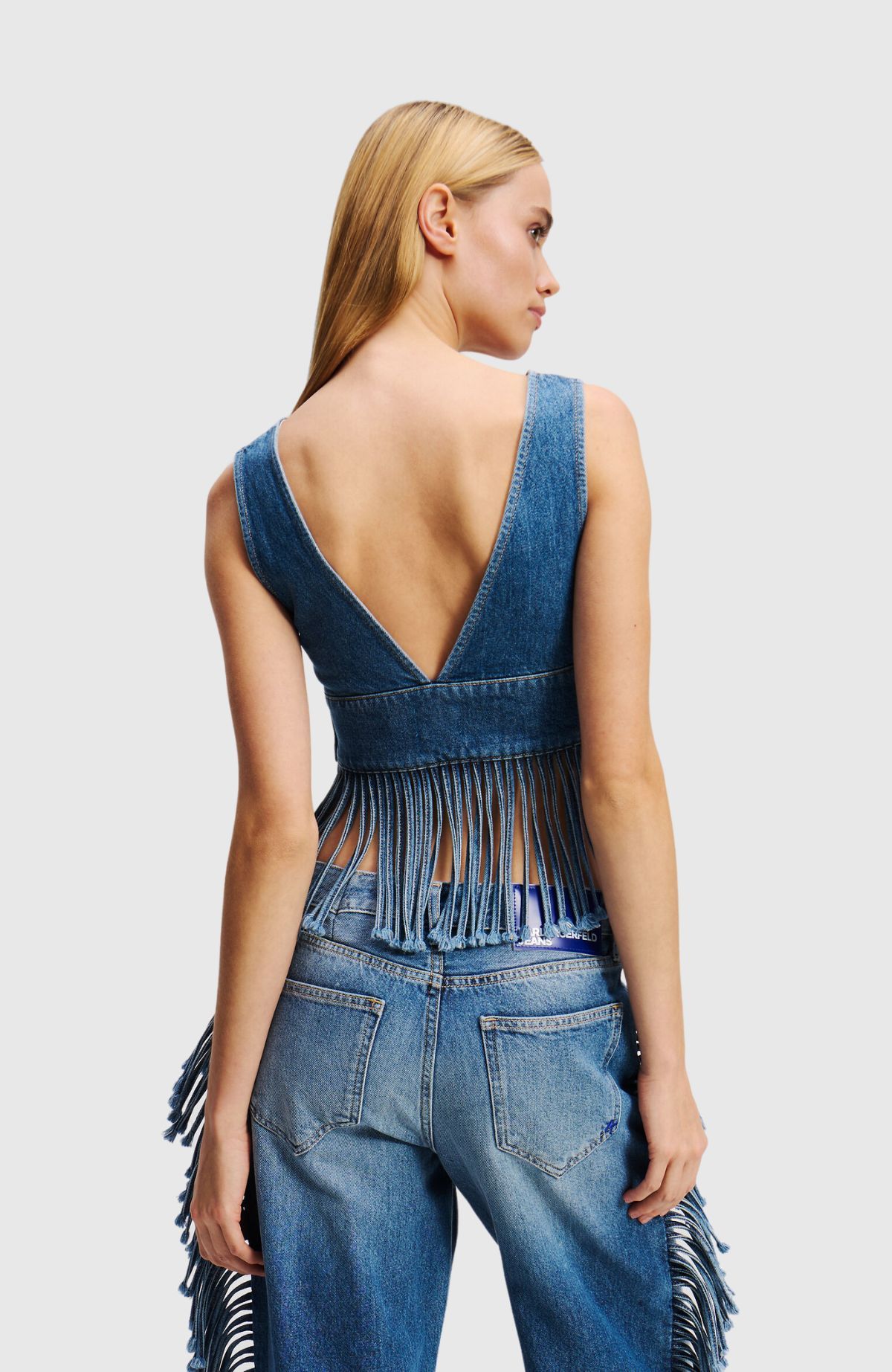 Klj Fringed Denim Top