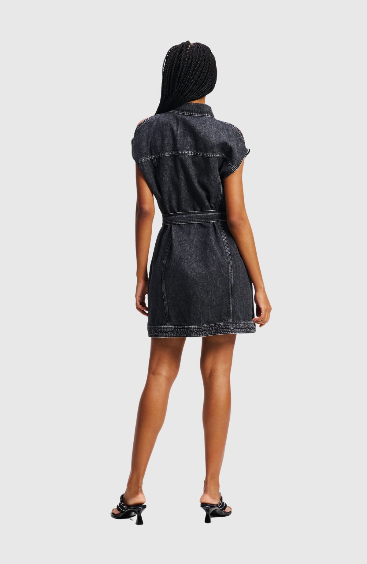 Klj Belted Denim Dress