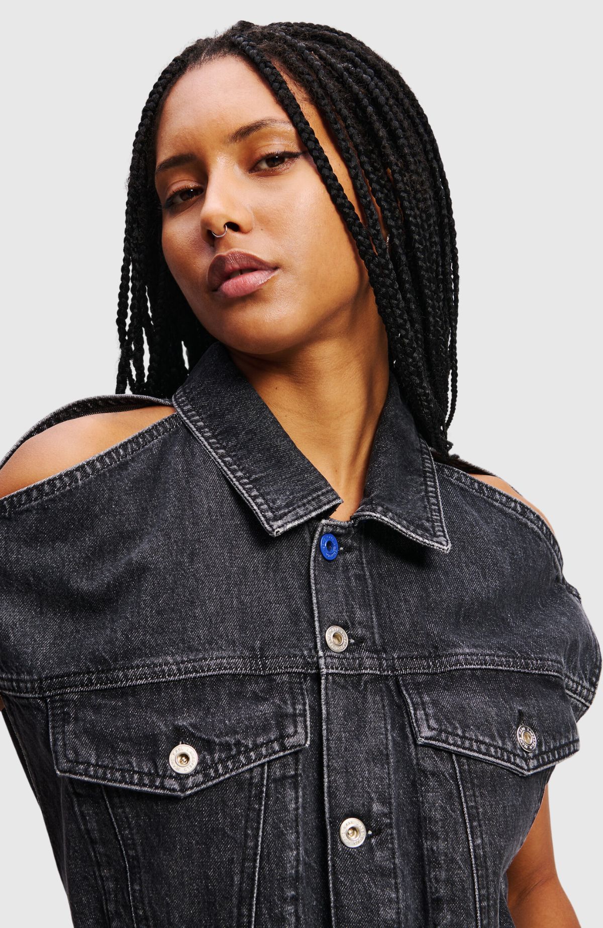 Klj Belted Denim Dress