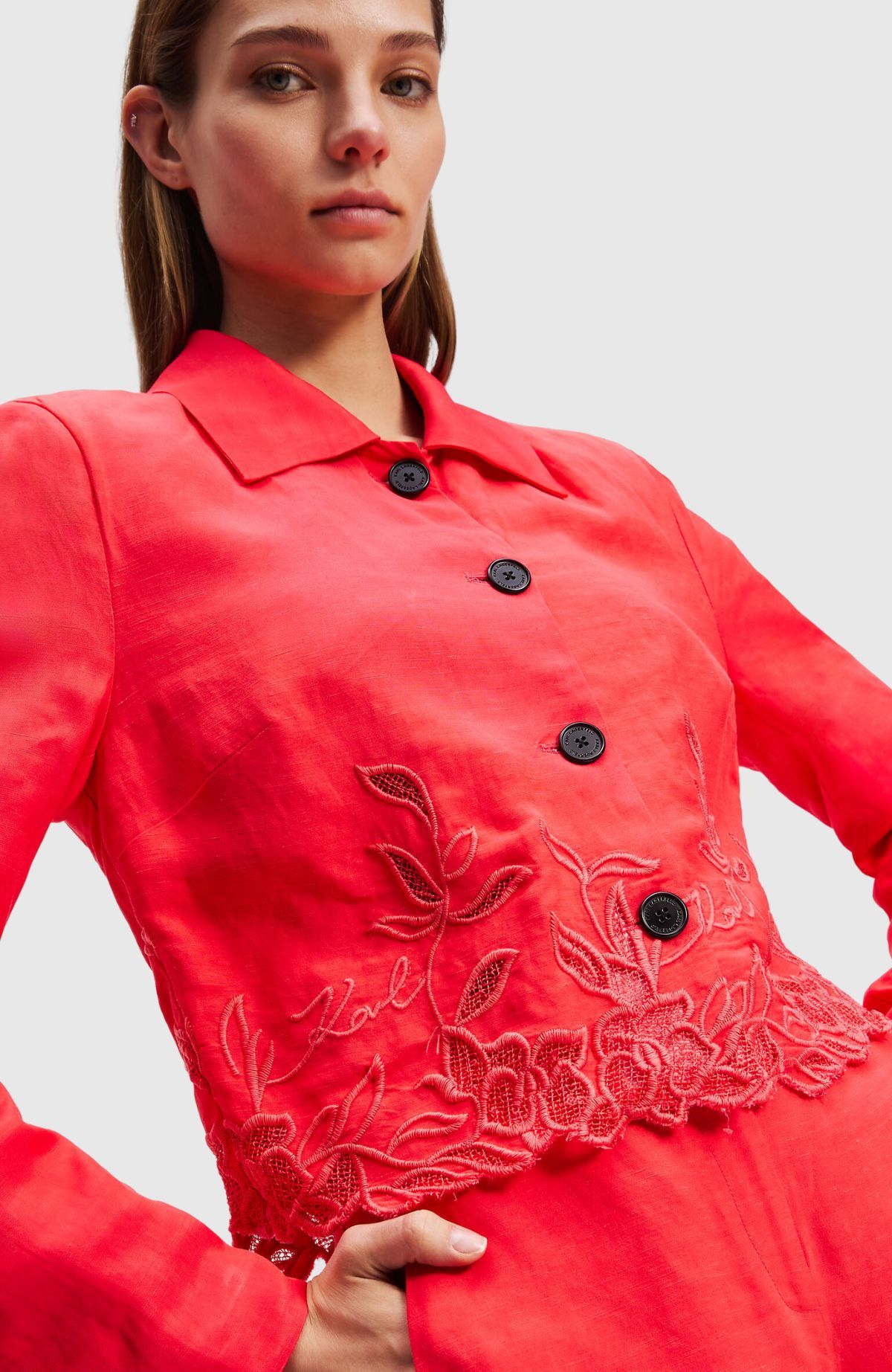 Embroidery Cut Out Jacket