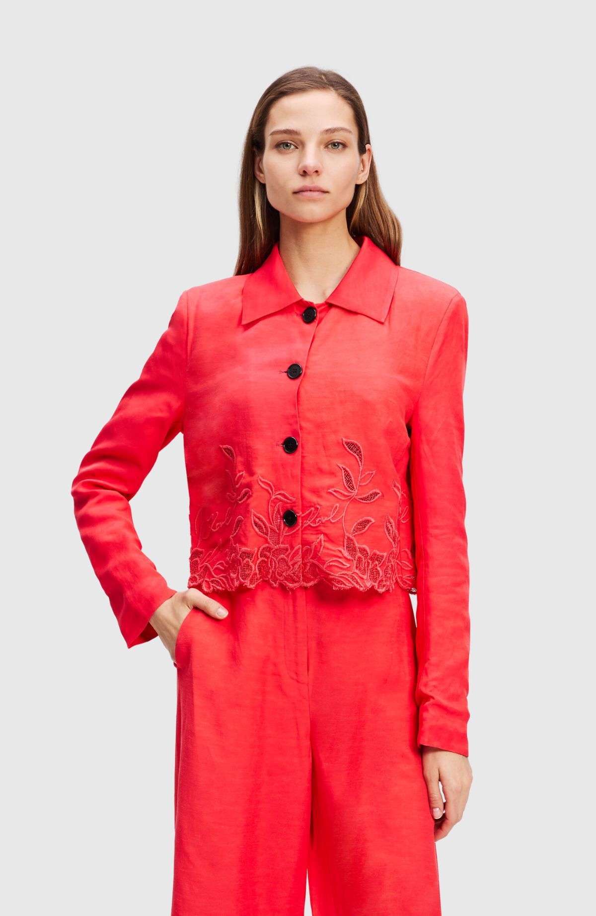 Embroidery Cut Out Jacket