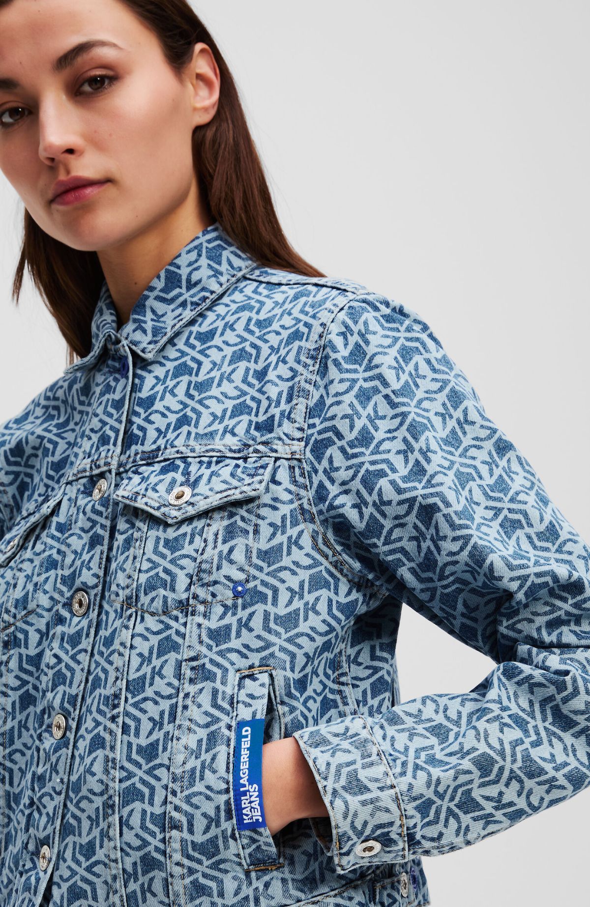Klj Regular Aop Denim Jacket