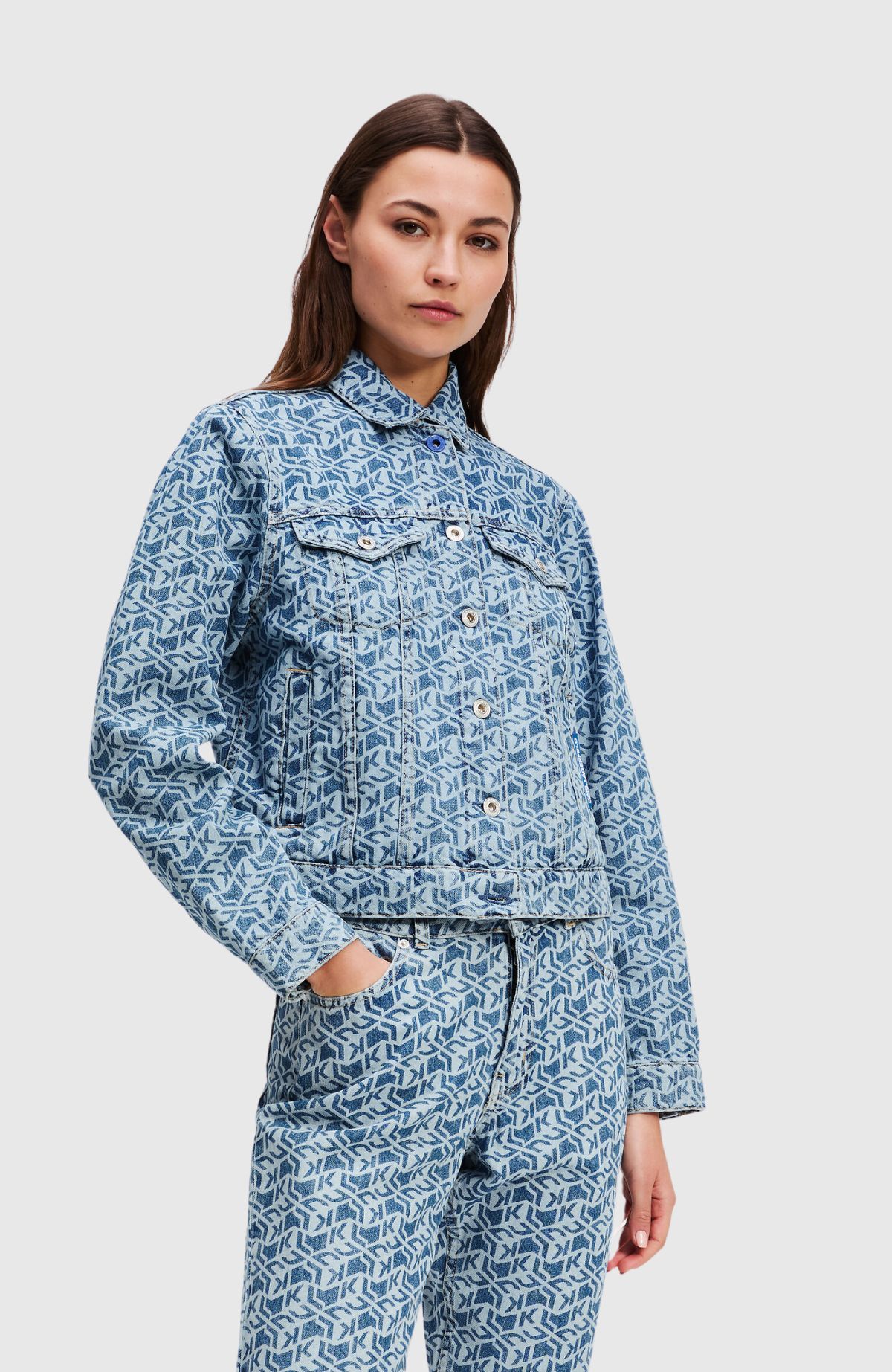 Klj Regular Aop Denim Jacket