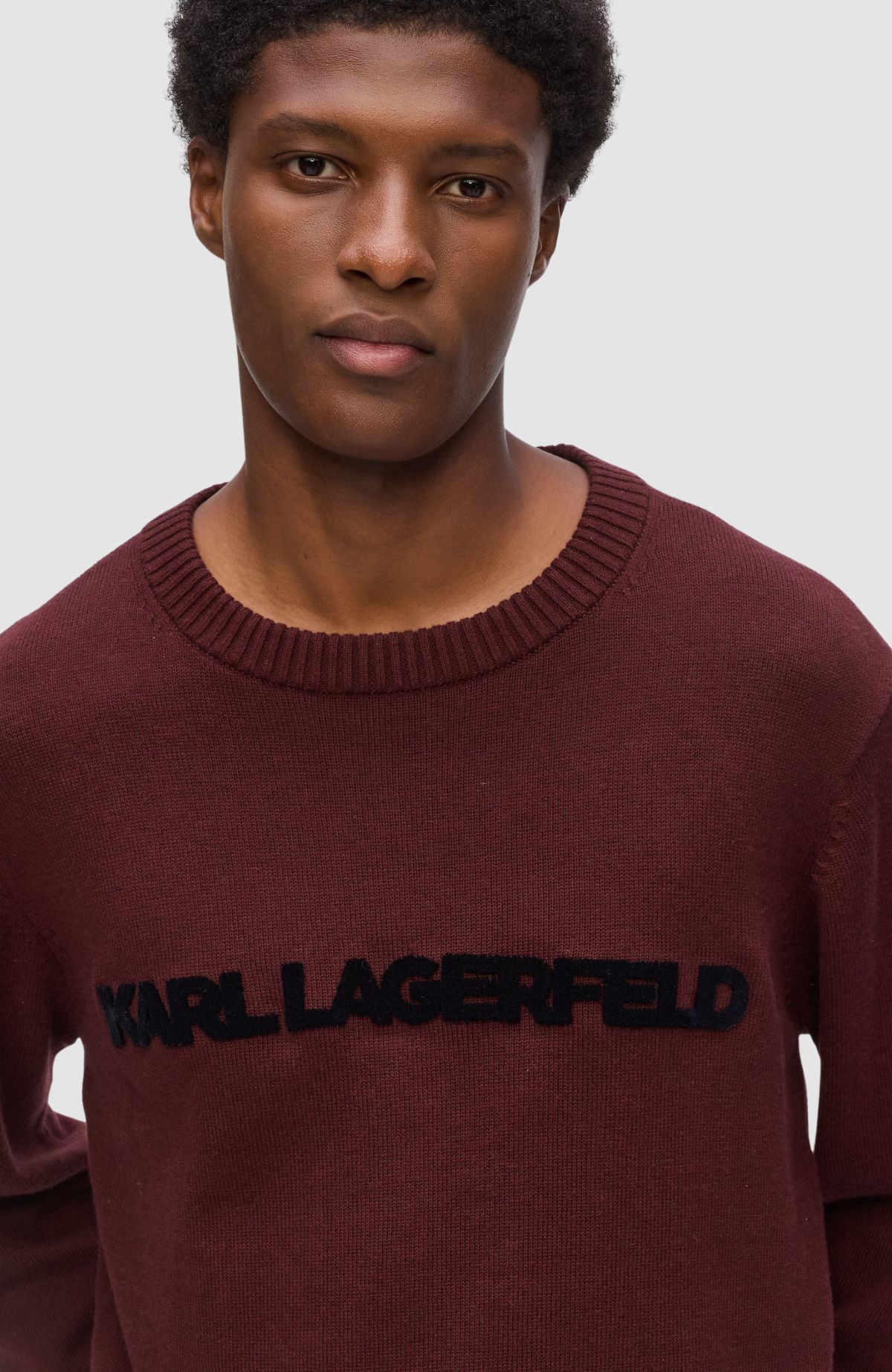 Contrast Logo Crew Neck